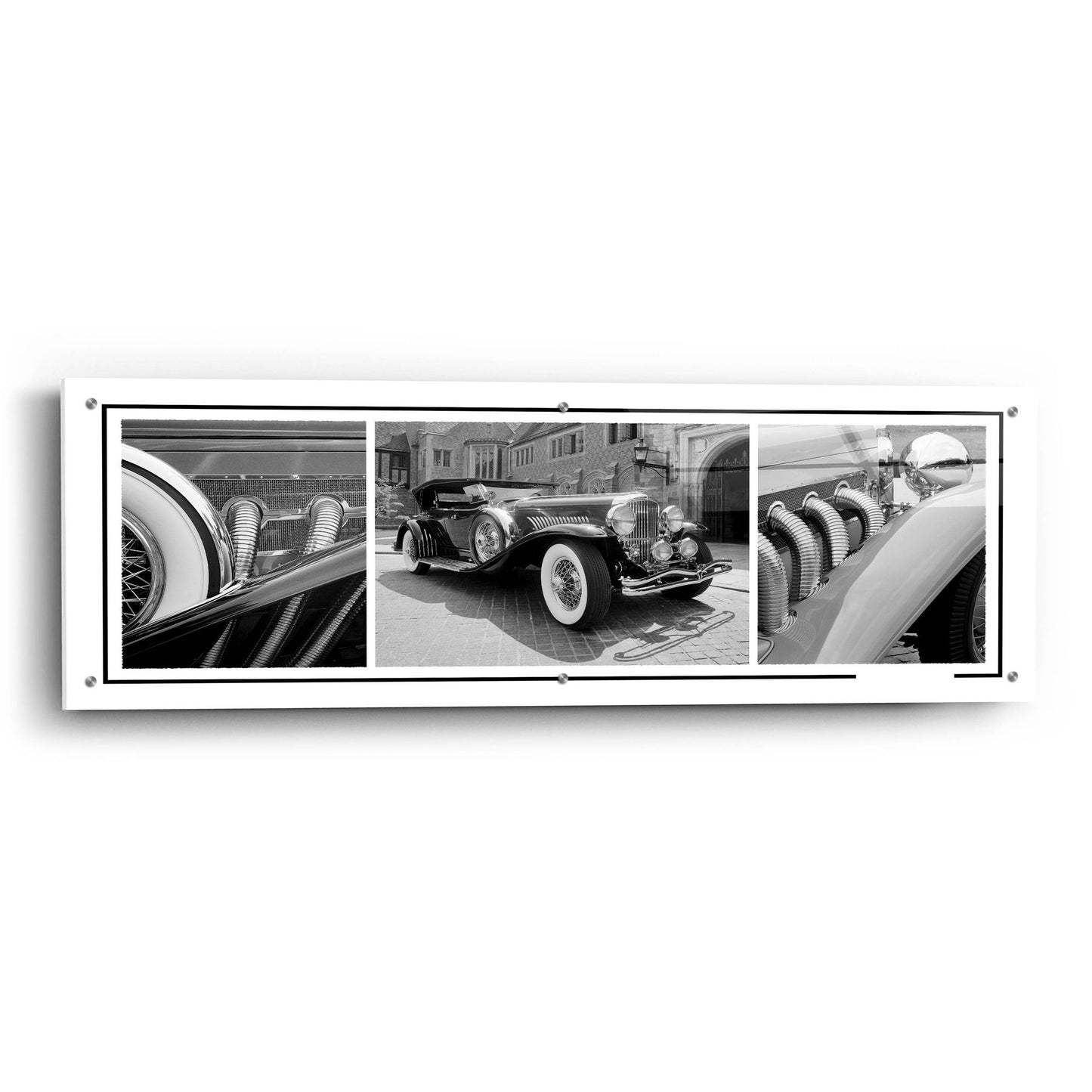 Epic Art 'Dusenberg Montage 2' by Monte Nagler, Acrylic Glass Wall Art,48x16