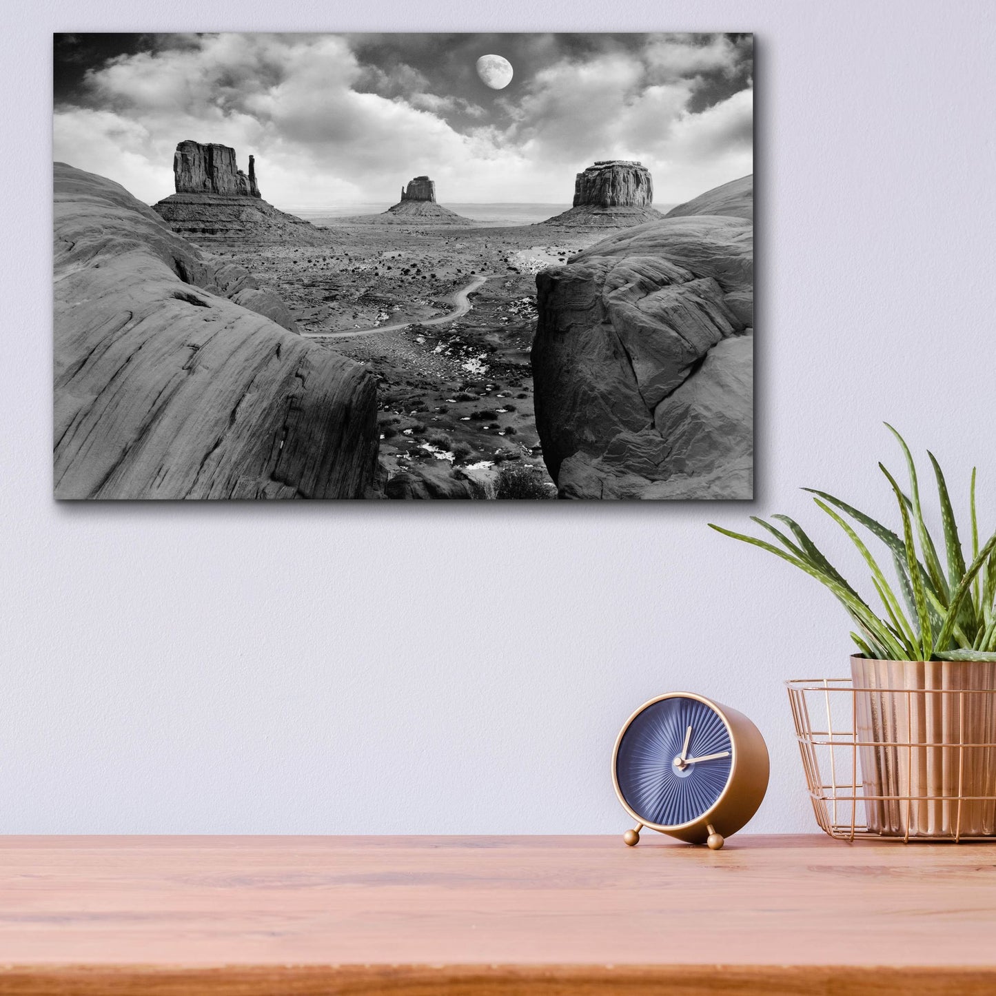 Epic Art 'Monument Valley Moonrise, Arizona 07' by Monte Nagler, Acrylic Glass Wall Art,16x12