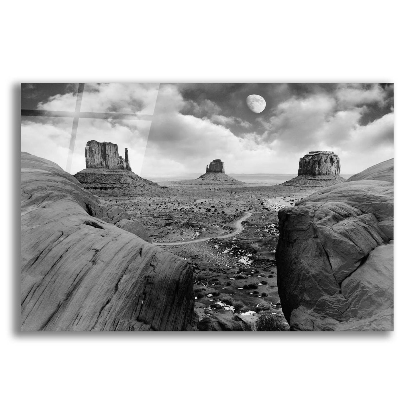 Epic Art 'Monument Valley Moonrise, Arizona 07' by Monte Nagler, Acrylic Glass Wall Art,16x12