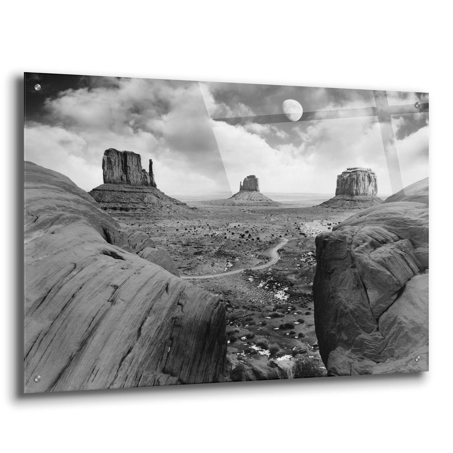 Epic Art 'Monument Valley Moonrise, Arizona 07' by Monte Nagler, Acrylic Glass Wall Art,36x24