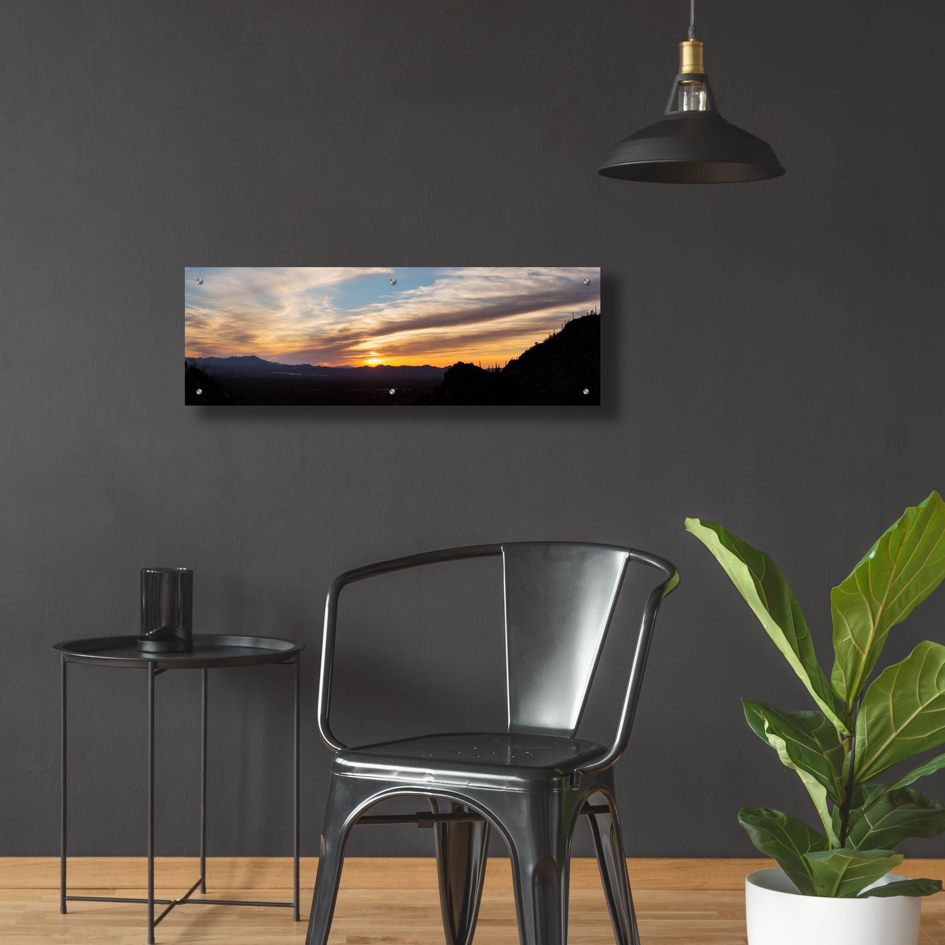 Epic Art 'Arizona Sunset Panorama' by Monte Nagler, Acrylic Glass Wall Art,36x12