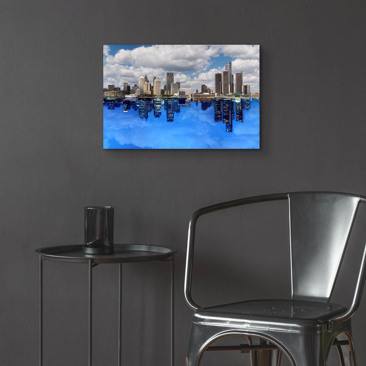 Epic Art 'Detroit Skyline, Michigan 92' by Monte Nagler, Acrylic Glass Wall Art,24x16