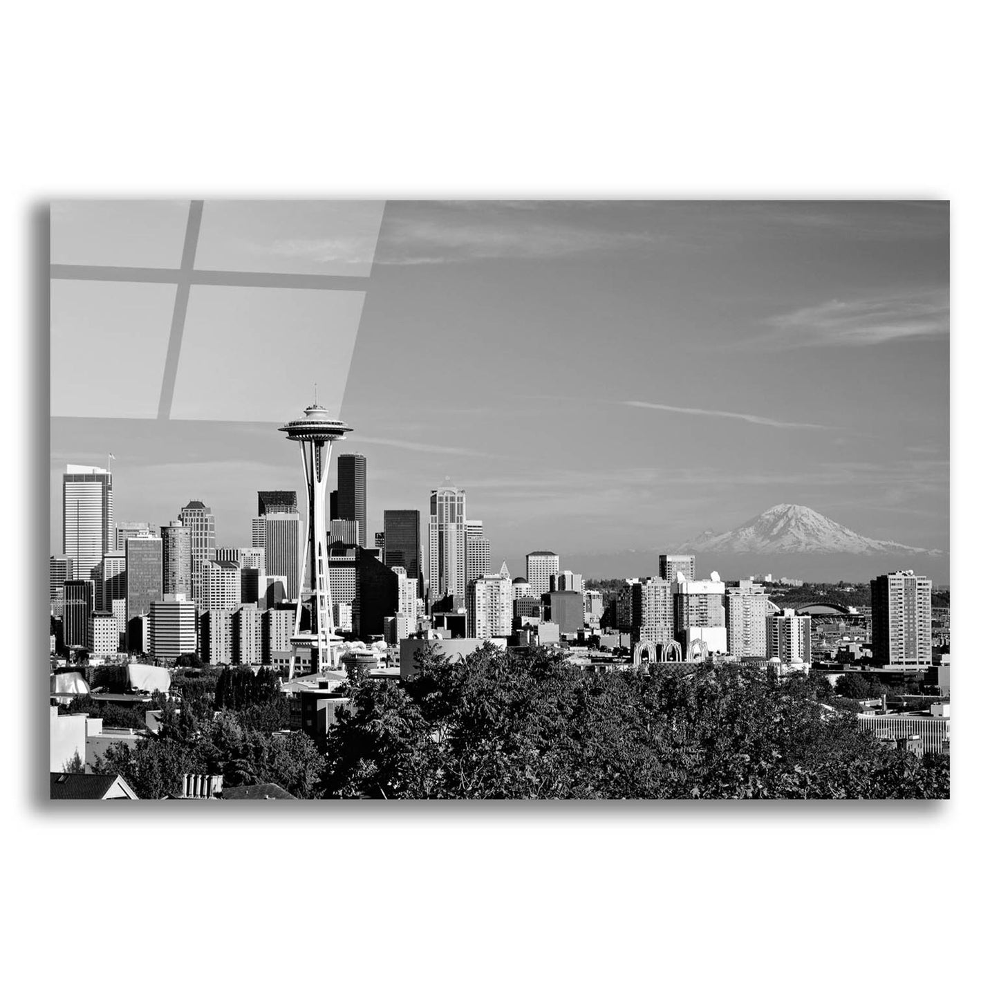 Epic Art 'Seattle Cityscape, Washington 02' by Monte Nagler, Acrylic Glass Wall Art,16x12