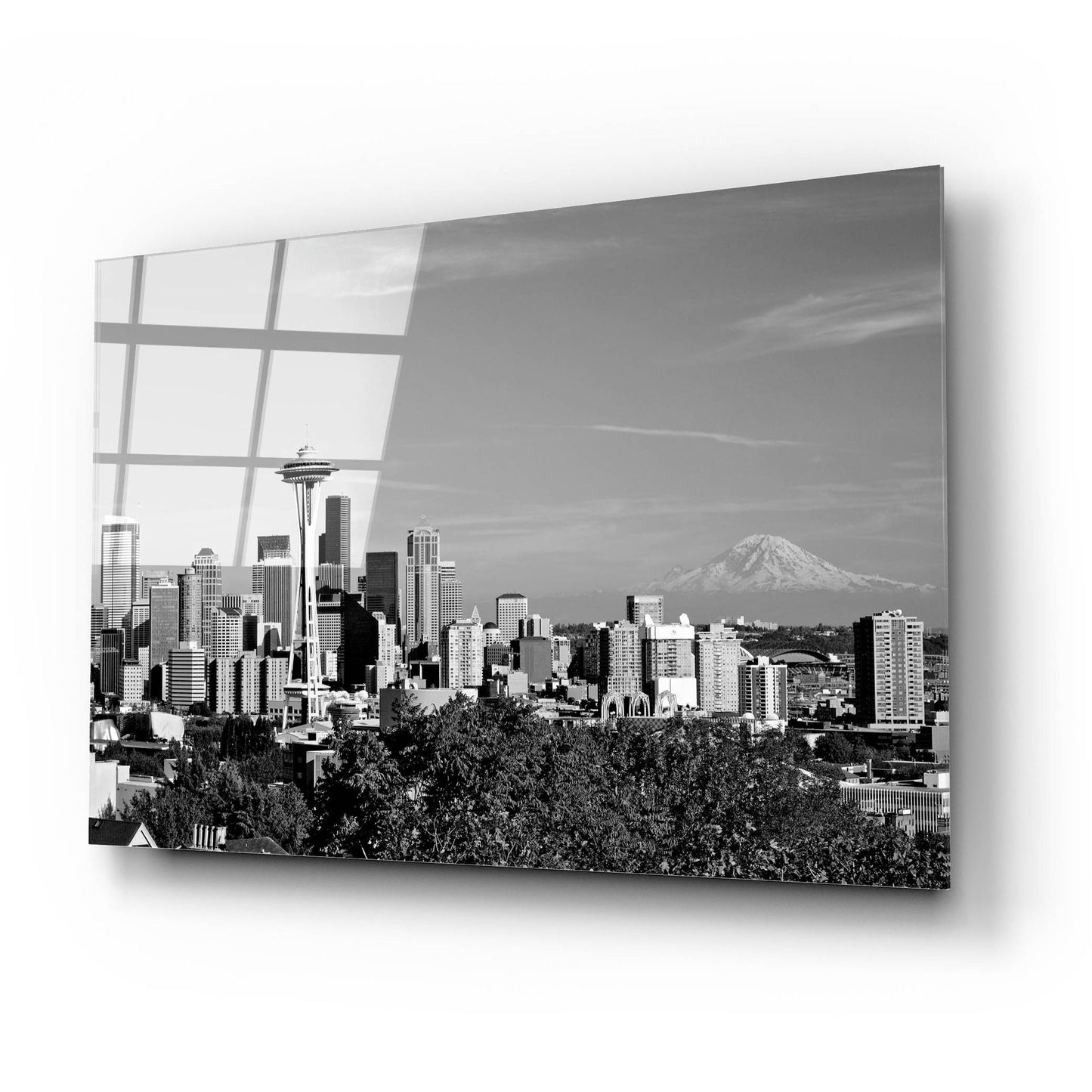 Epic Art 'Seattle Cityscape, Washington 02' by Monte Nagler, Acrylic Glass Wall Art,24x16