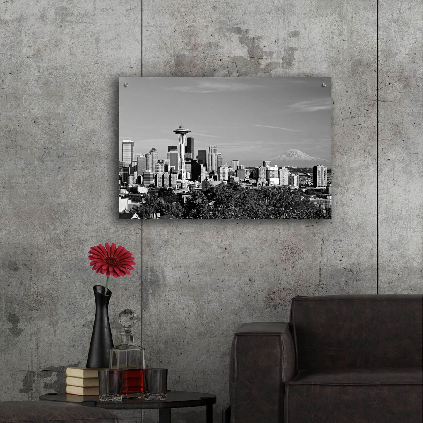 Epic Art 'Seattle Cityscape, Washington 02' by Monte Nagler, Acrylic Glass Wall Art,36x24