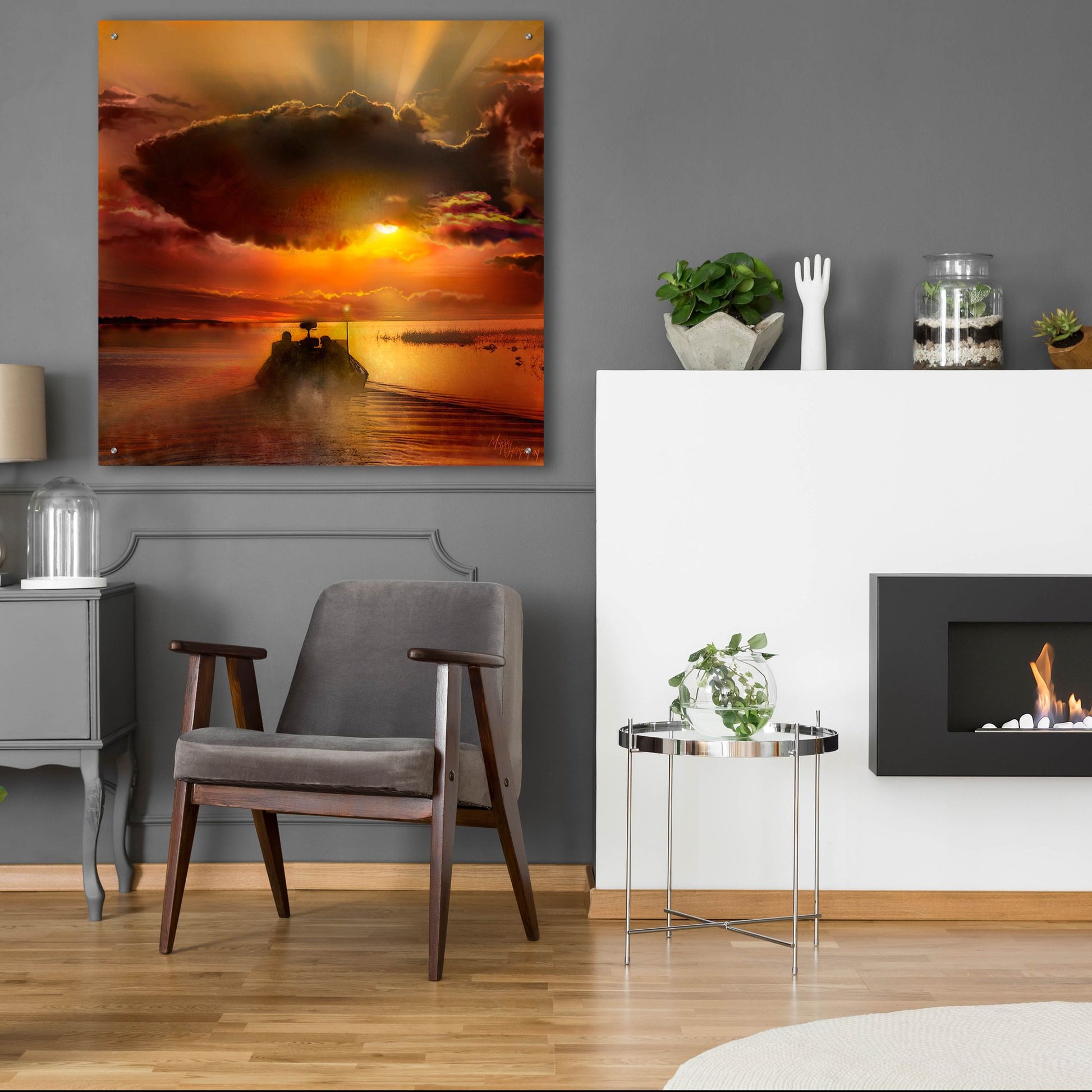 Epic Art 'The Morning Bite' by Murray Henderson Fine Art, Acrylic Glass Wall Art,36x36