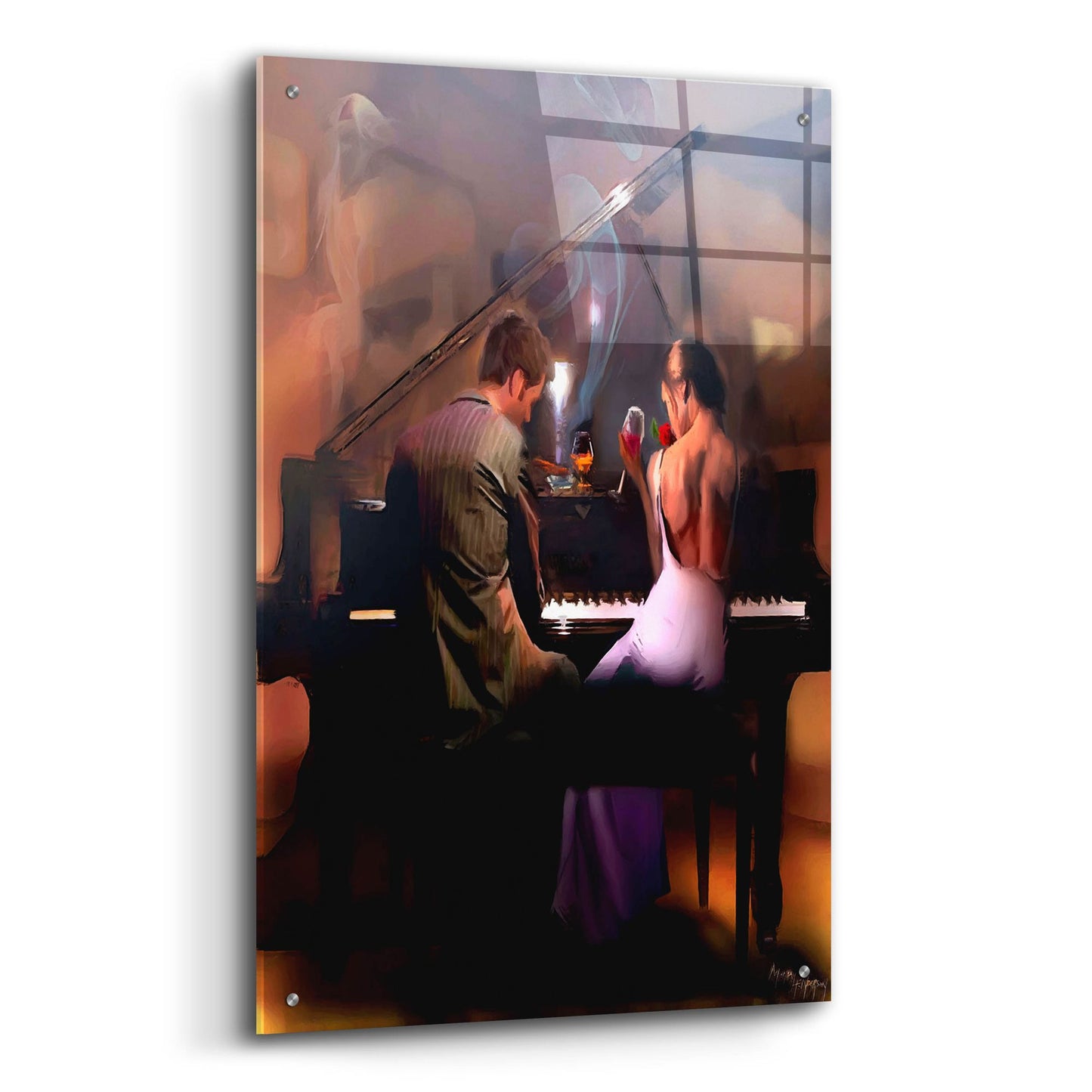 Epic Art 'Cigar Bar Love' by Murray Henderson Fine Art, Acrylic Glass Wall Art,24x36