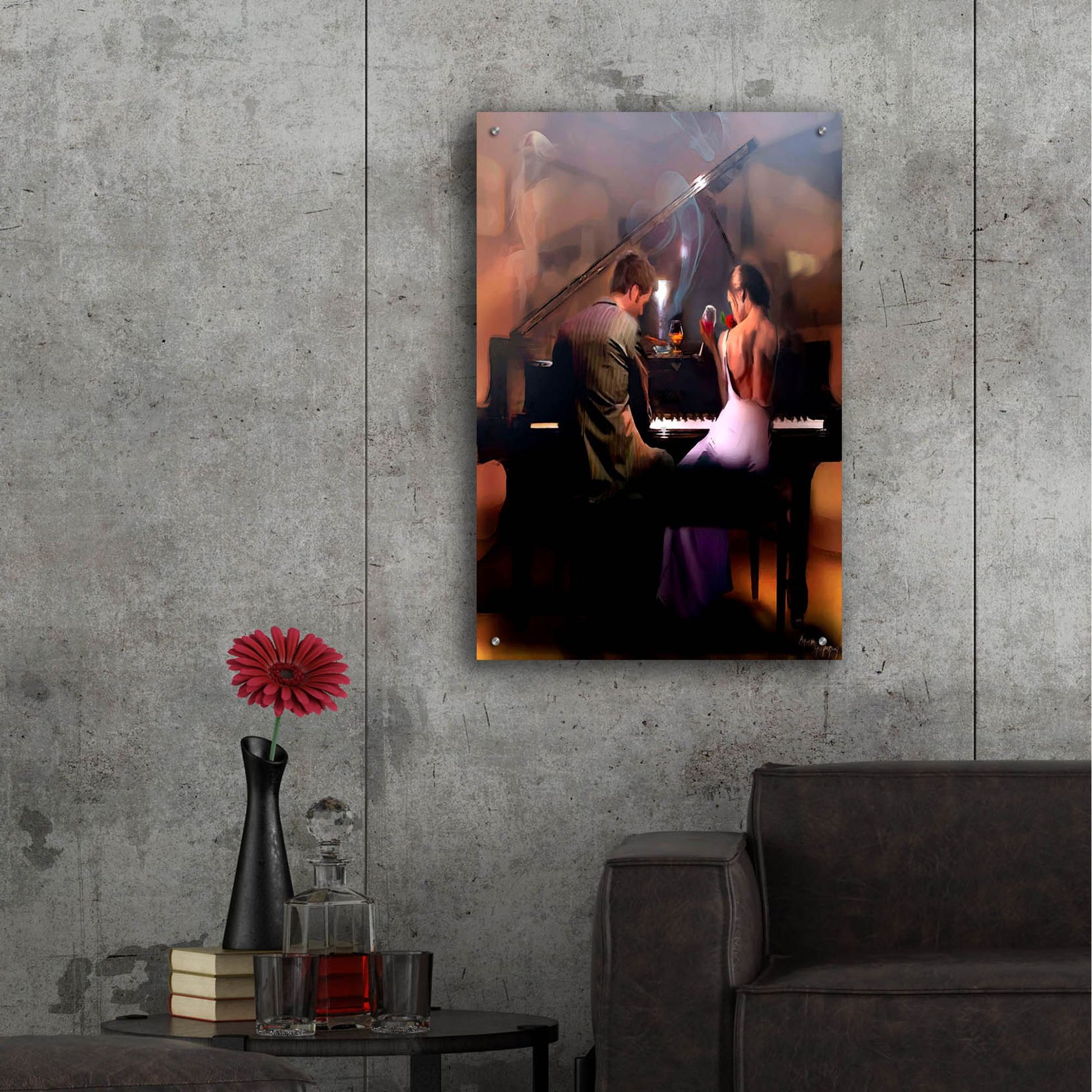 Epic Art 'Cigar Bar Love' by Murray Henderson Fine Art, Acrylic Glass Wall Art,24x36