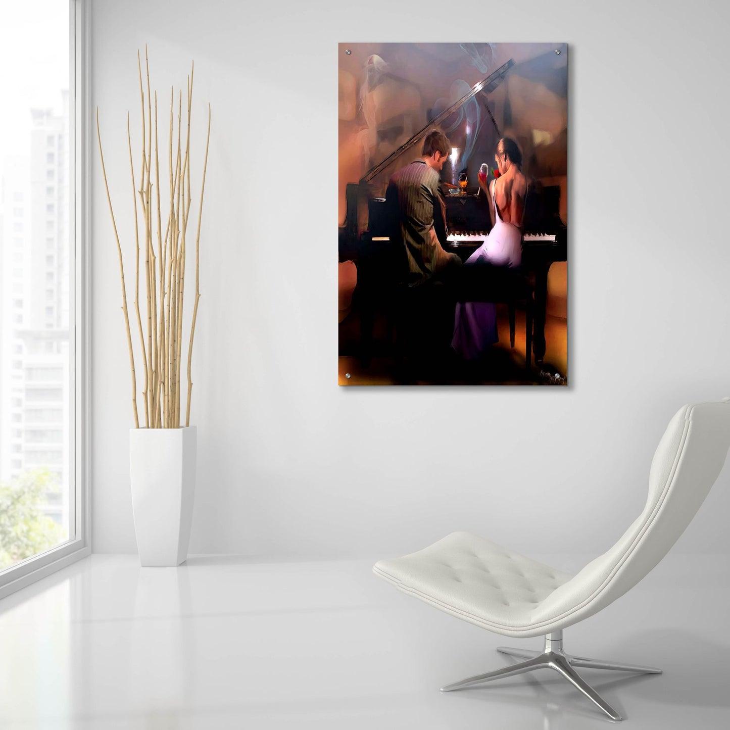 Epic Art 'Cigar Bar Love' by Murray Henderson Fine Art, Acrylic Glass Wall Art,24x36