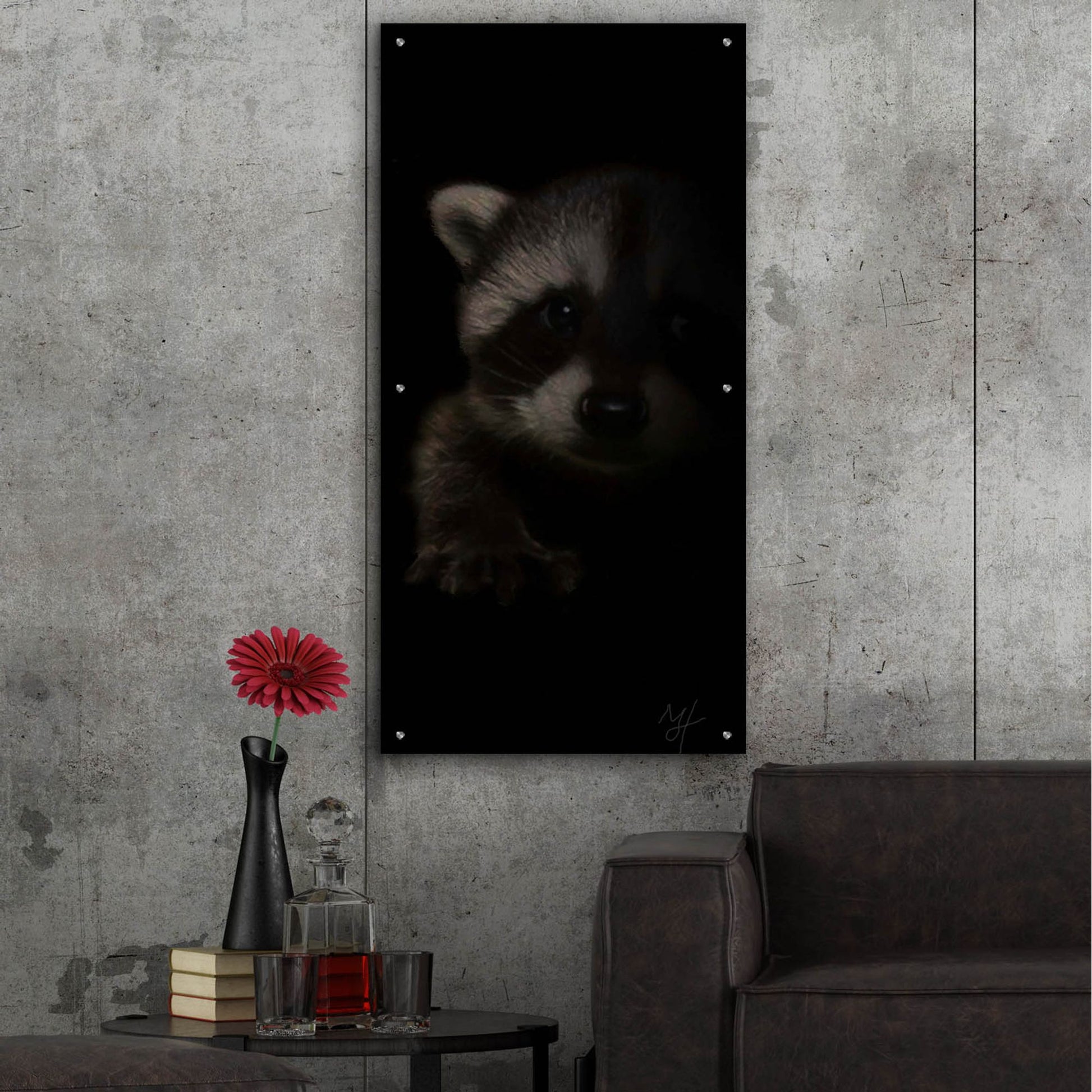 Epic Art 'Bandit' by Murray Henderson Fine Art, Acrylic Glass Wall Art,24x48