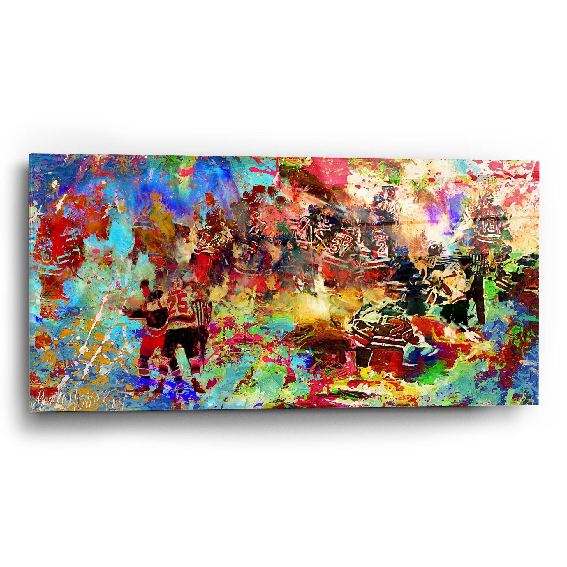 Epic Art 'Brawl 1' by Murray Henderson Fine Art, Acrylic Glass Wall Art,24x12