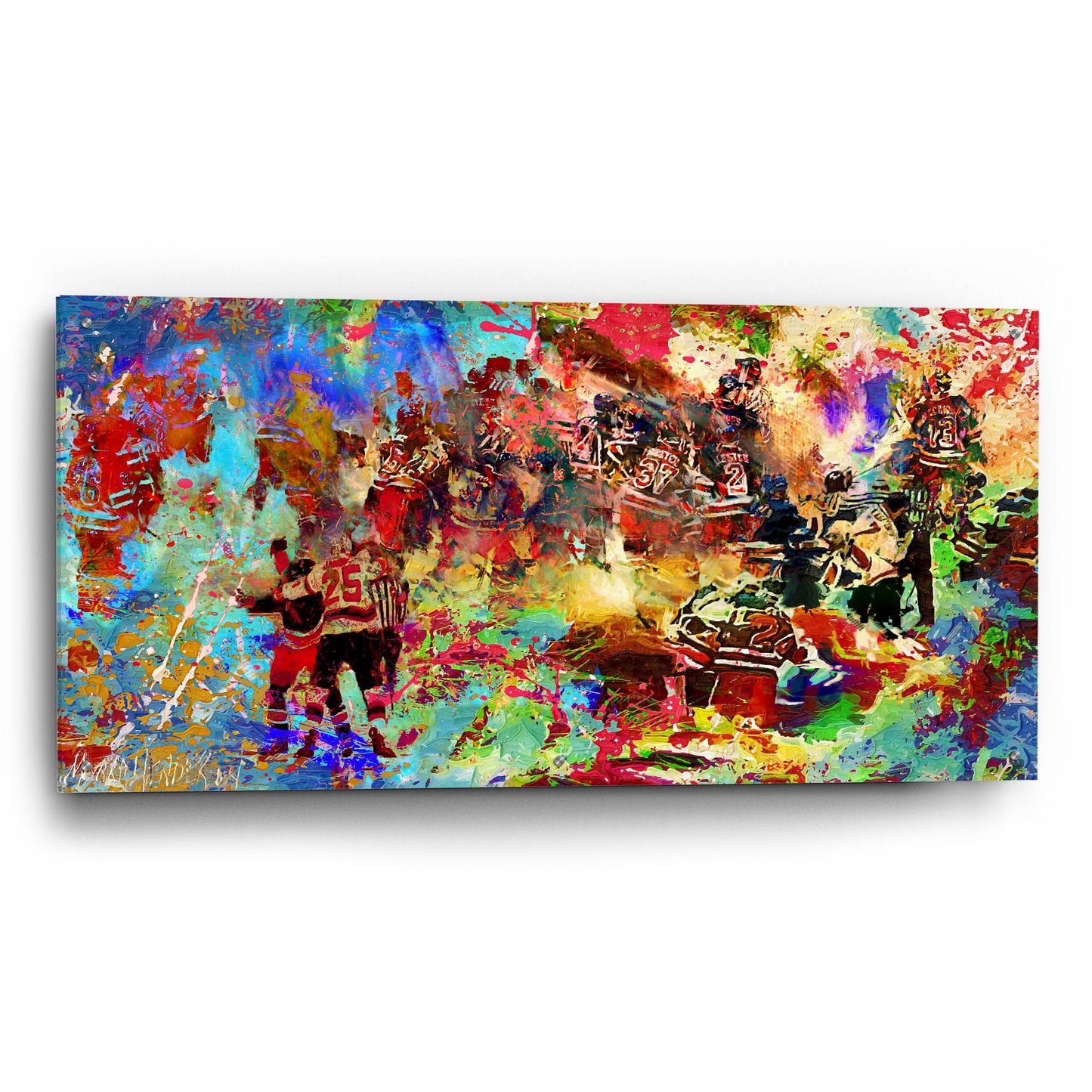 Epic Art 'Brawl 1' by Murray Henderson Fine Art, Acrylic Glass Wall Art,48x24