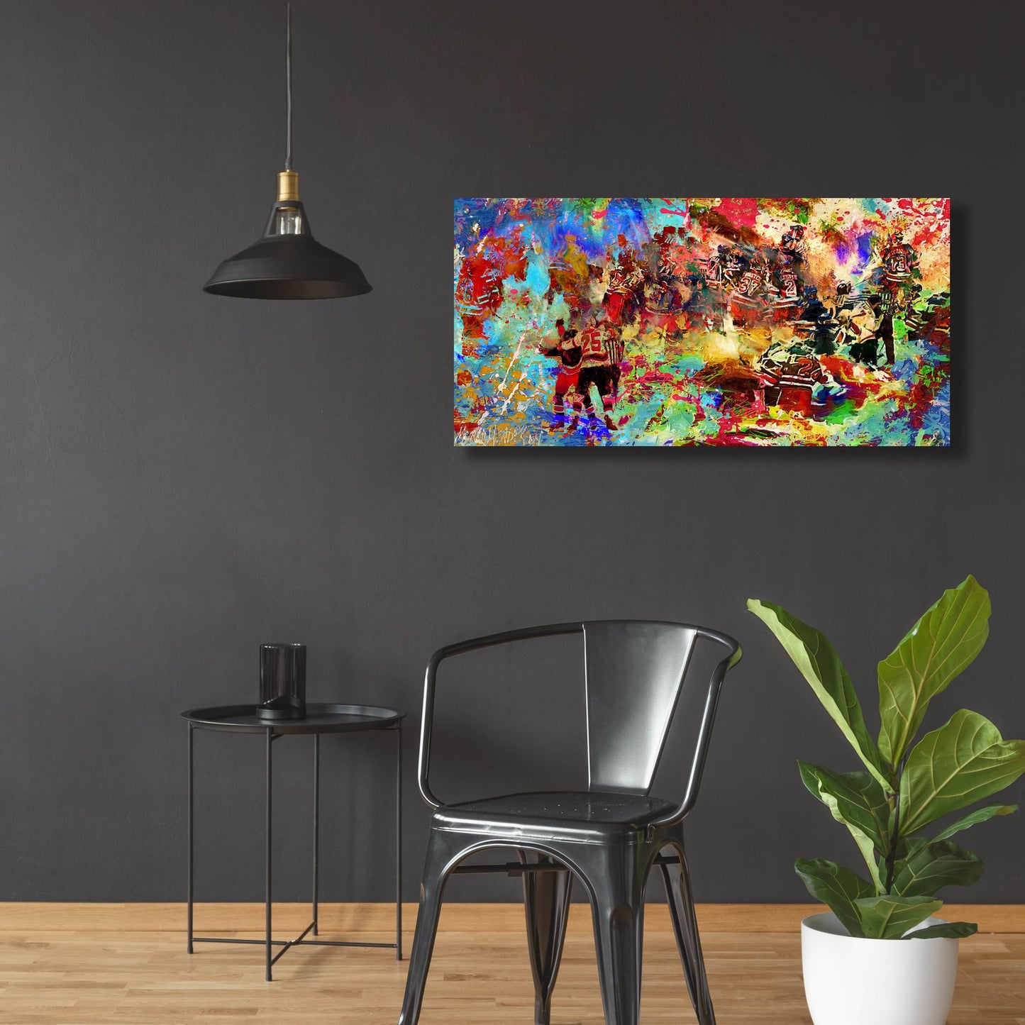 Epic Art 'Brawl 1' by Murray Henderson Fine Art, Acrylic Glass Wall Art,48x24