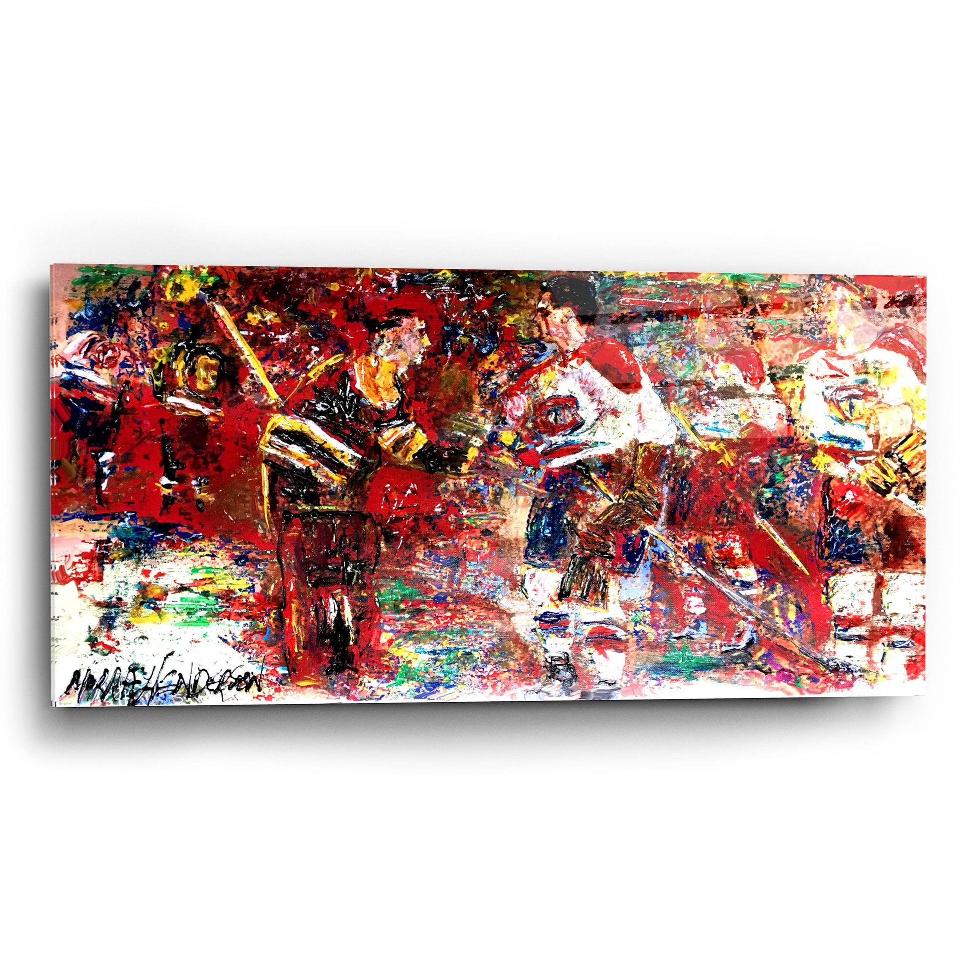 Epic Art 'Rockets Handshake 1' by Murray Henderson Fine Art, Acrylic Glass Wall Art,24x12