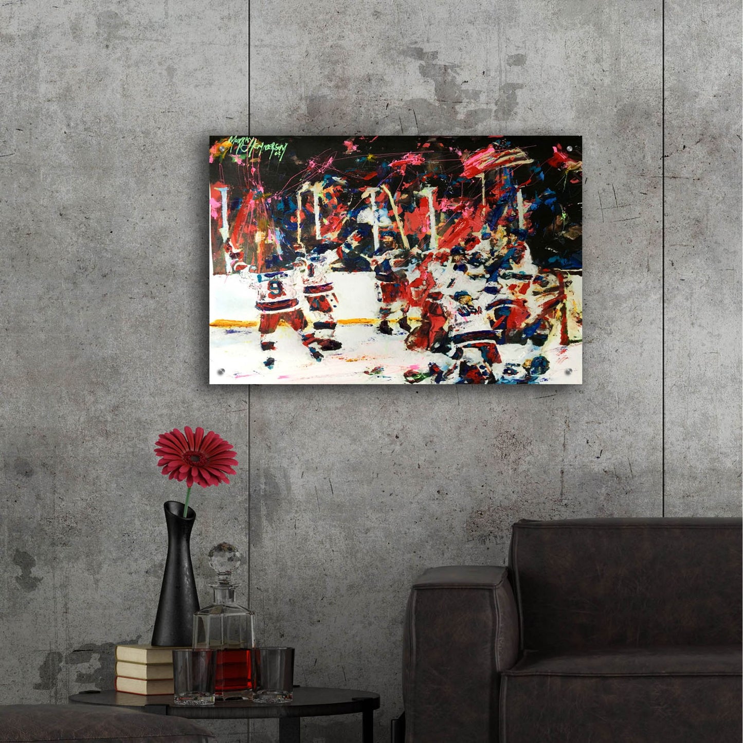 Epic Art 'USA Maricle On Ice' by Murray Henderson Fine Art, Acrylic Glass Wall Art,36x24