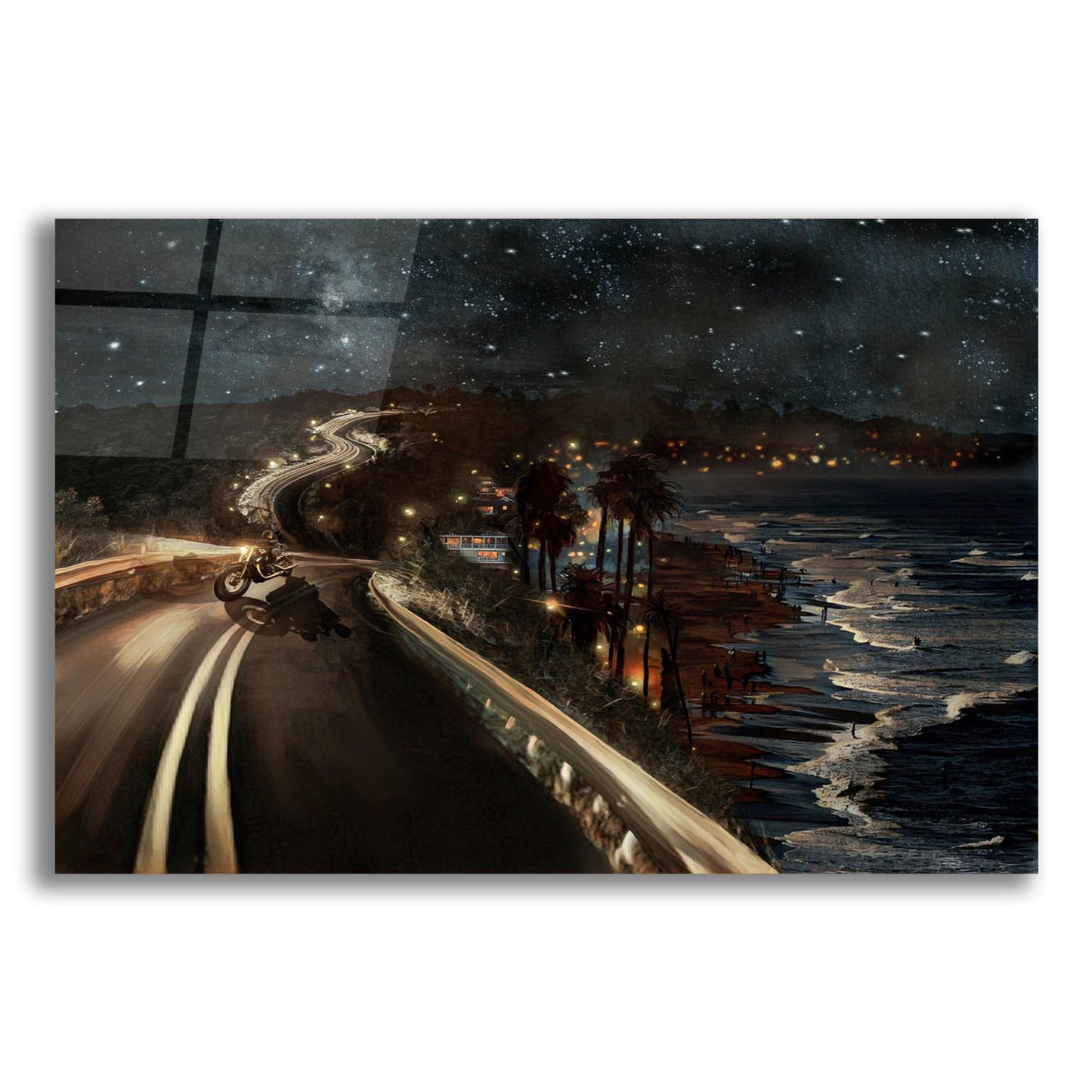 Epic Art 'Night Ride' by Murray Henderson Fine Art, Acrylic Glass Wall Art,16x12