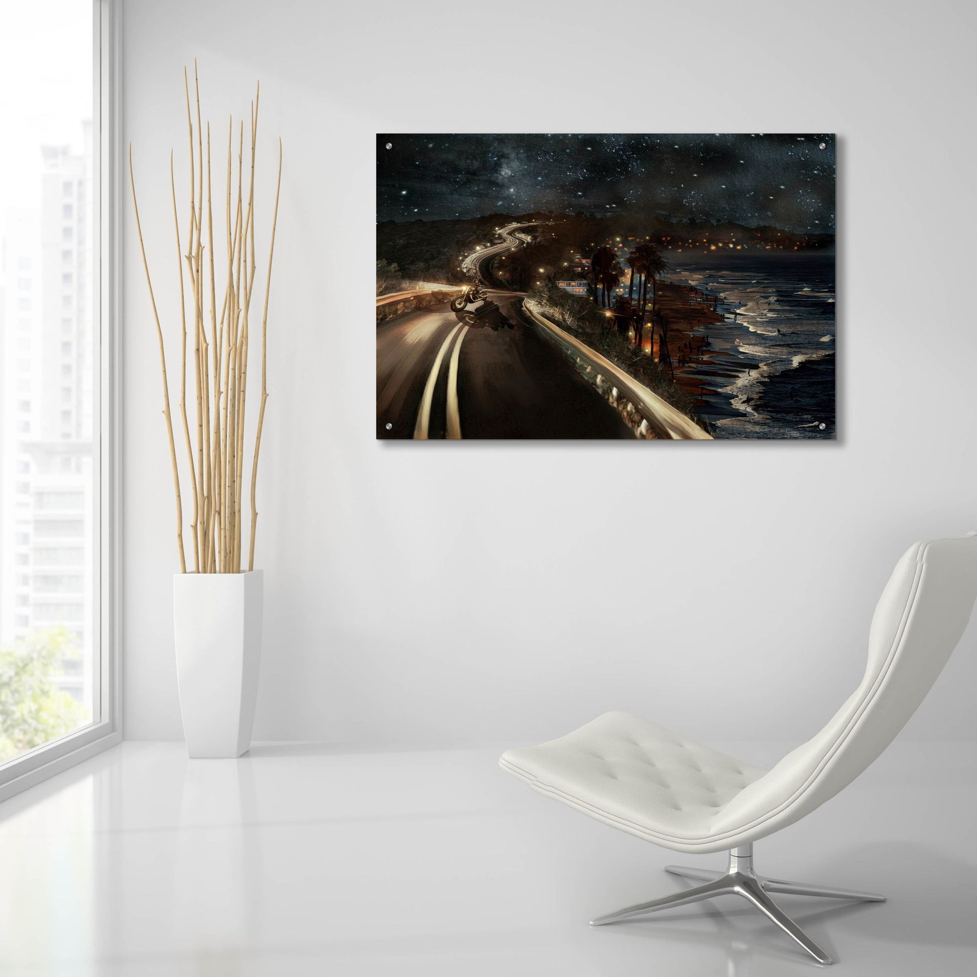 Epic Art 'Night Ride' by Murray Henderson Fine Art, Acrylic Glass Wall Art,36x24