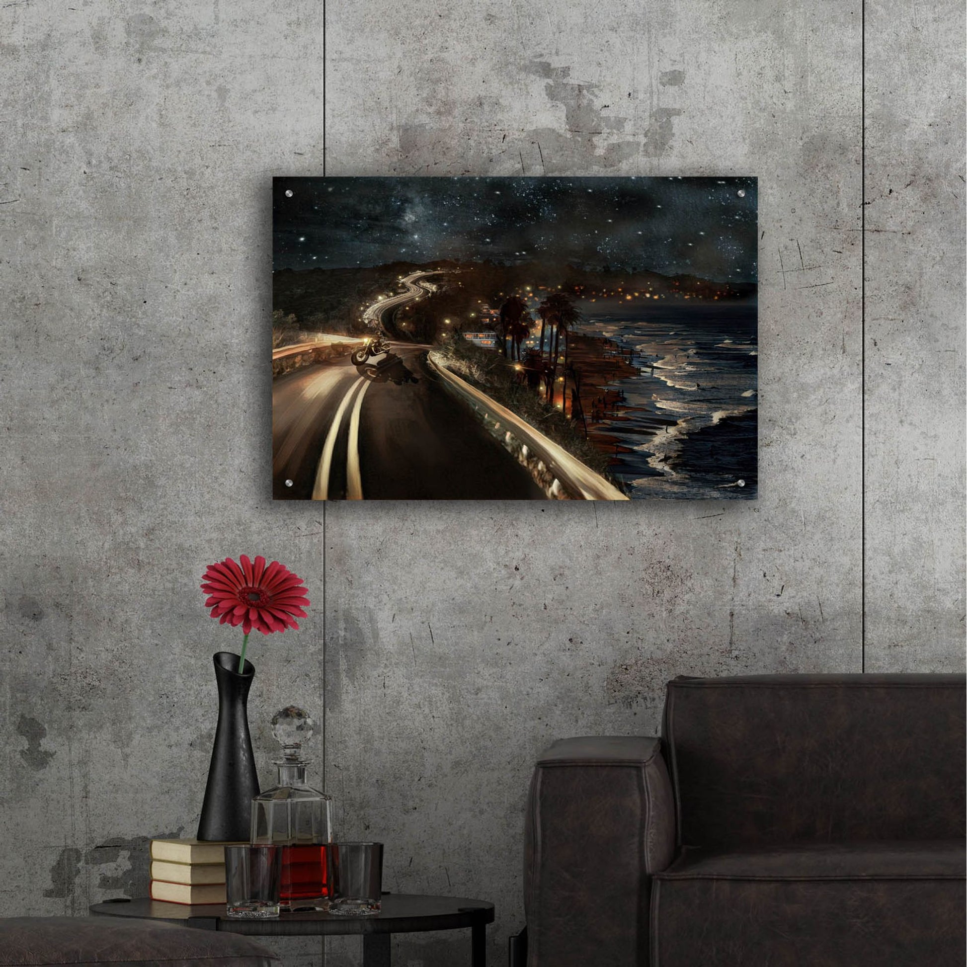 Epic Art 'Night Ride' by Murray Henderson Fine Art, Acrylic Glass Wall Art,36x24