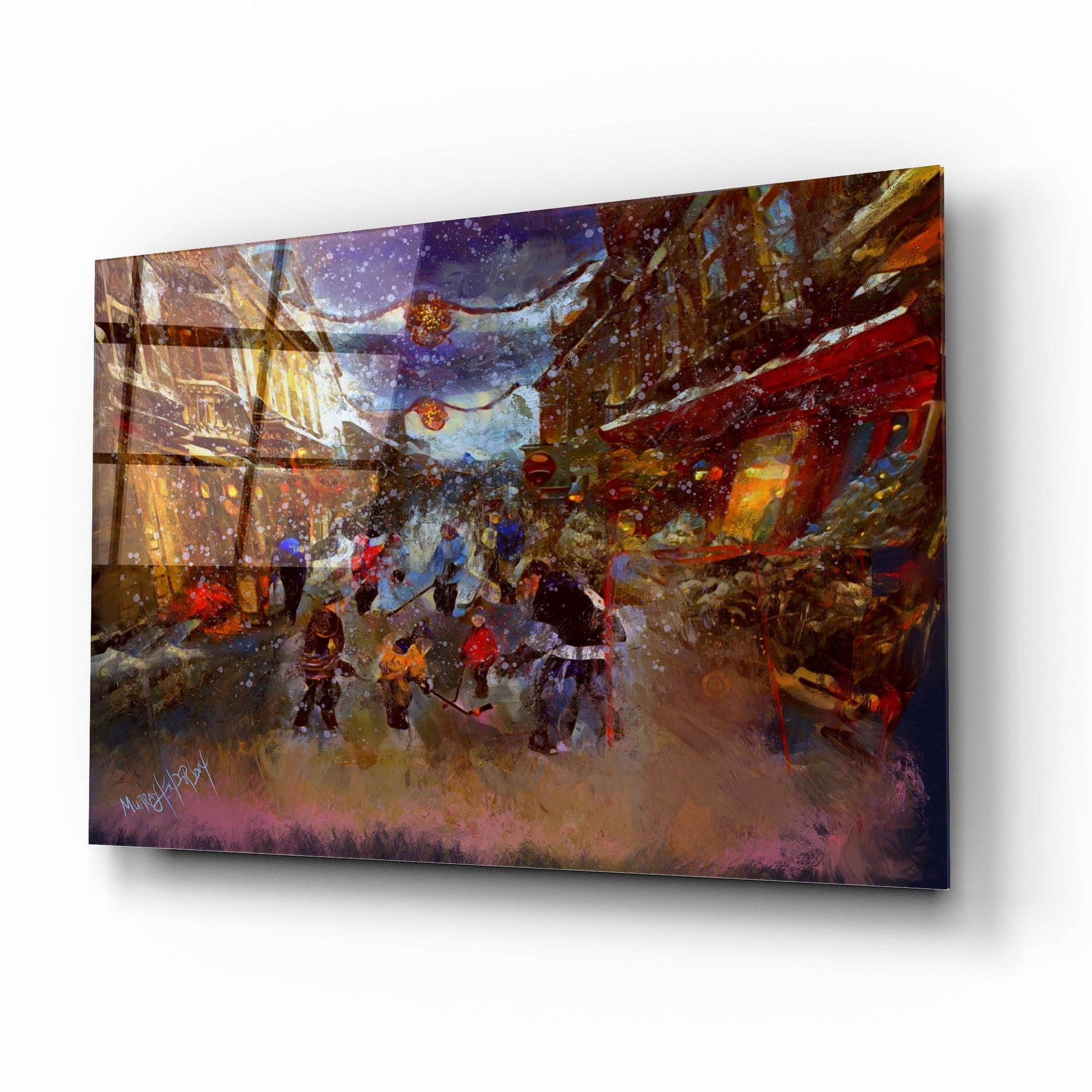 Epic Art 'Street Game 2' by Murray Henderson Fine Art, Acrylic Glass Wall Art,16x12