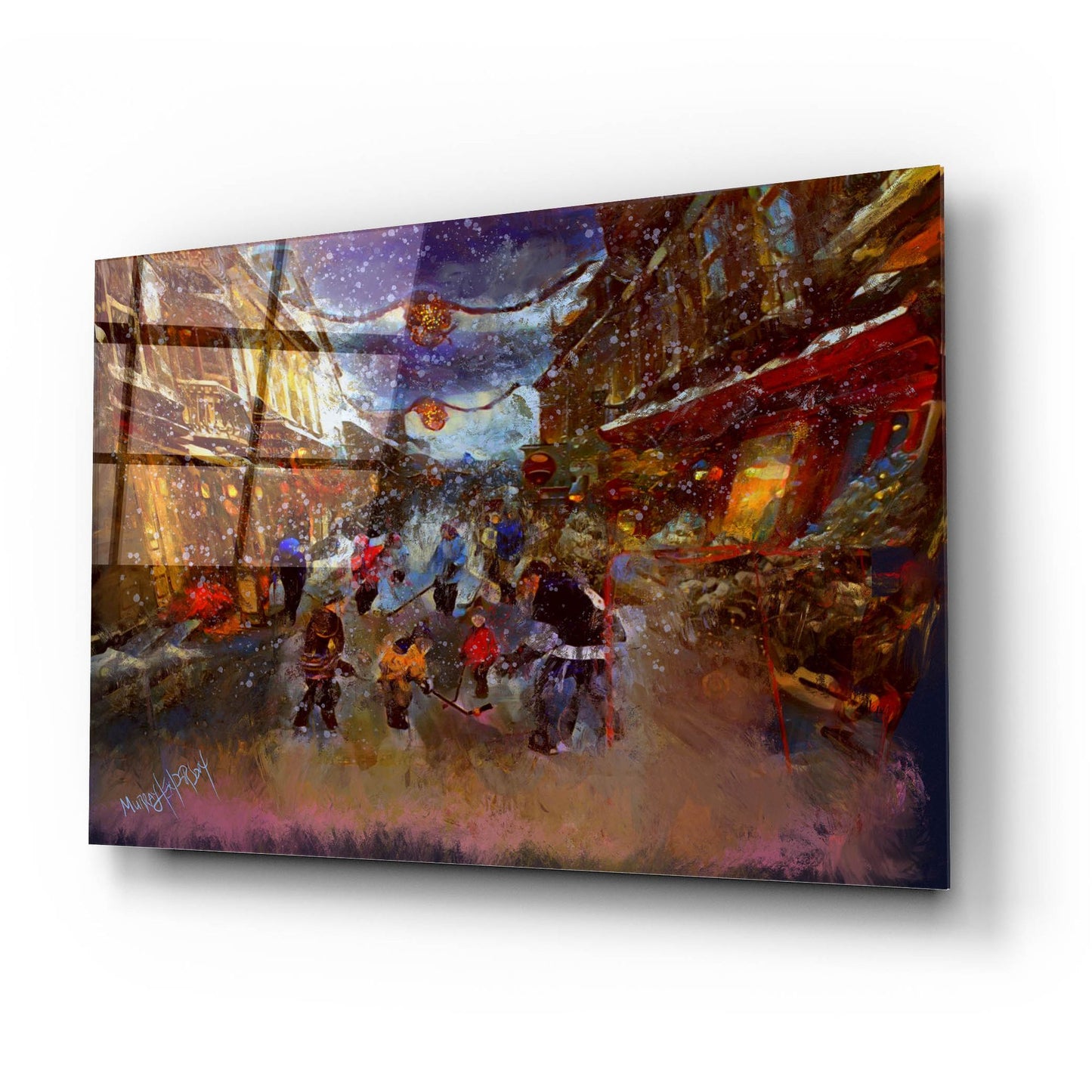 Epic Art 'Street Game 2' by Murray Henderson Fine Art, Acrylic Glass Wall Art,24x16