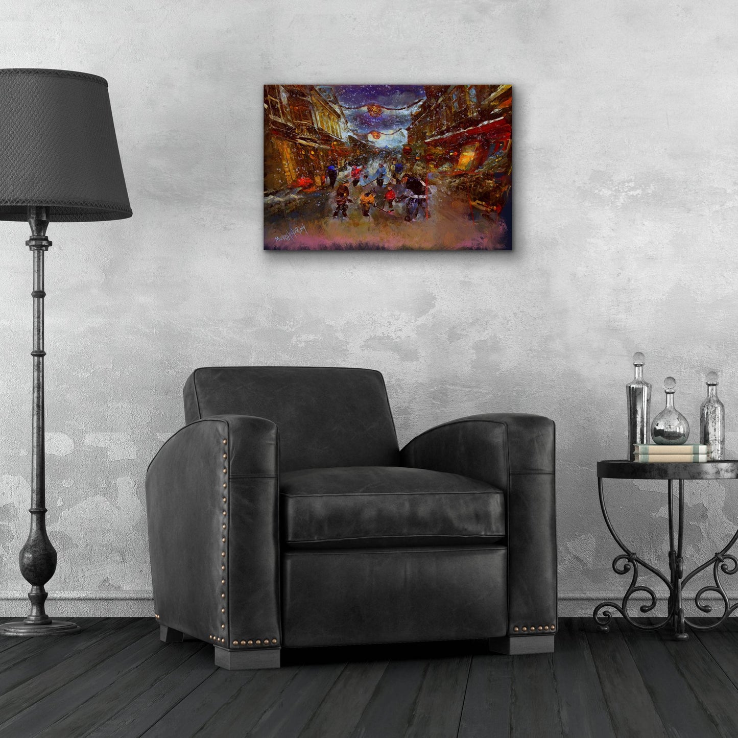 Epic Art 'Street Game 2' by Murray Henderson Fine Art, Acrylic Glass Wall Art,24x16