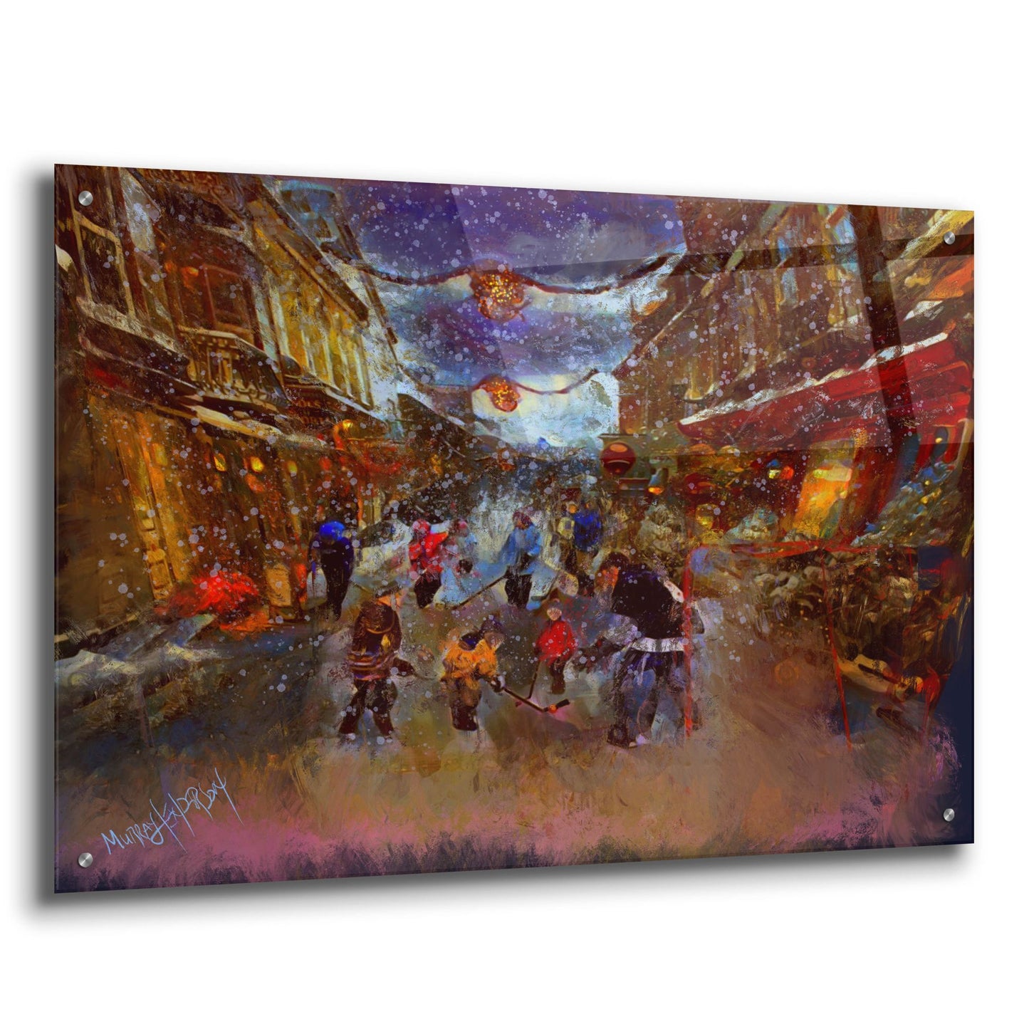 Epic Art 'Street Game 2' by Murray Henderson Fine Art, Acrylic Glass Wall Art,36x24