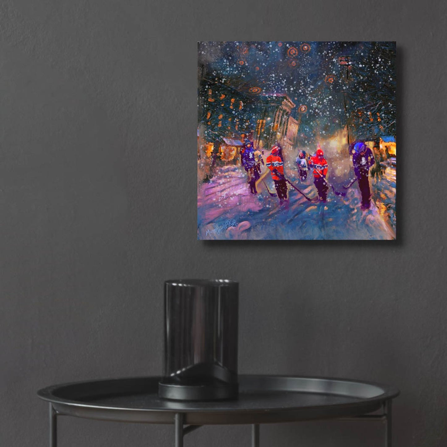 Epic Art 'Street Game' by Murray Henderson Fine Art, Acrylic Glass Wall Art,12x12