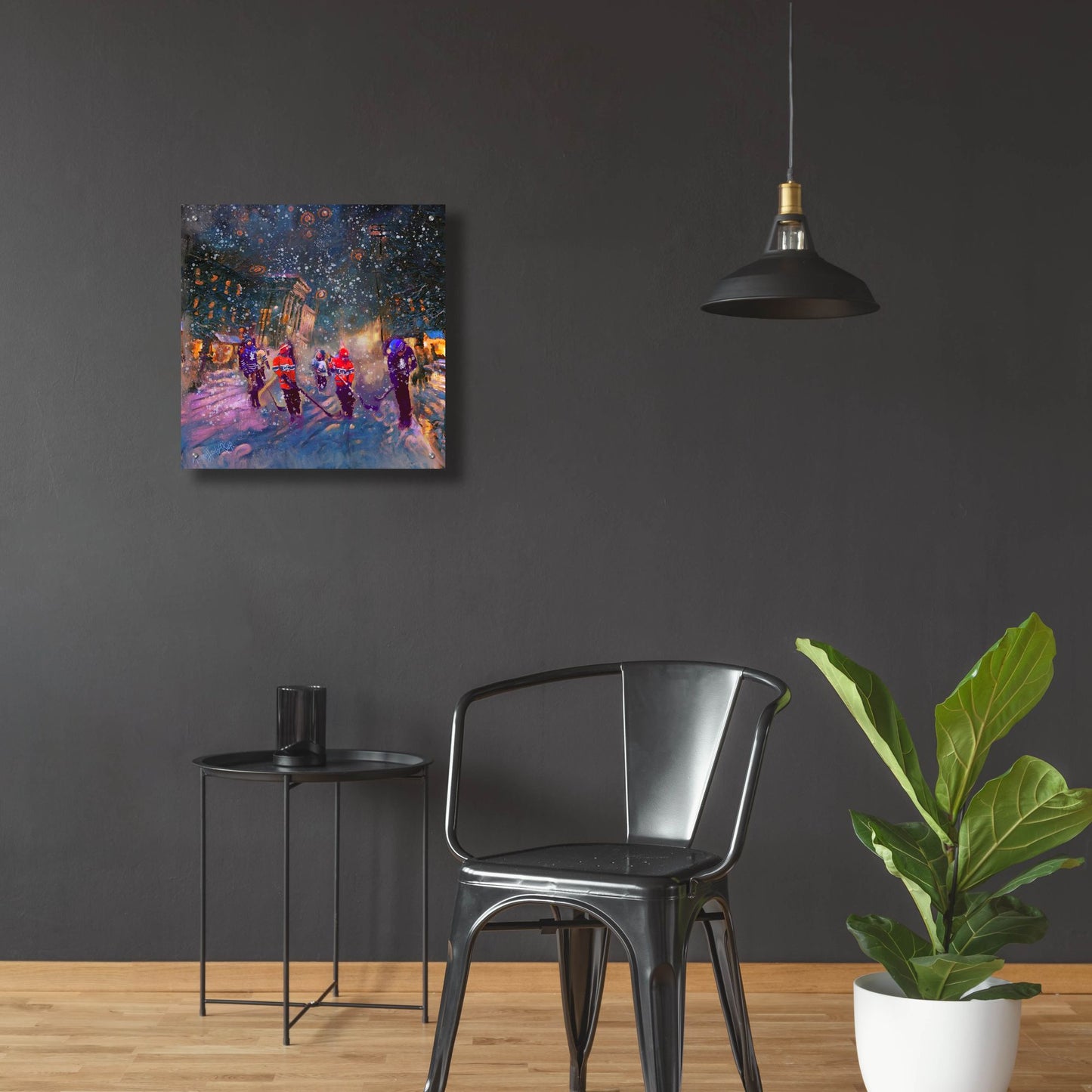 Epic Art 'Street Game' by Murray Henderson Fine Art, Acrylic Glass Wall Art,24x24