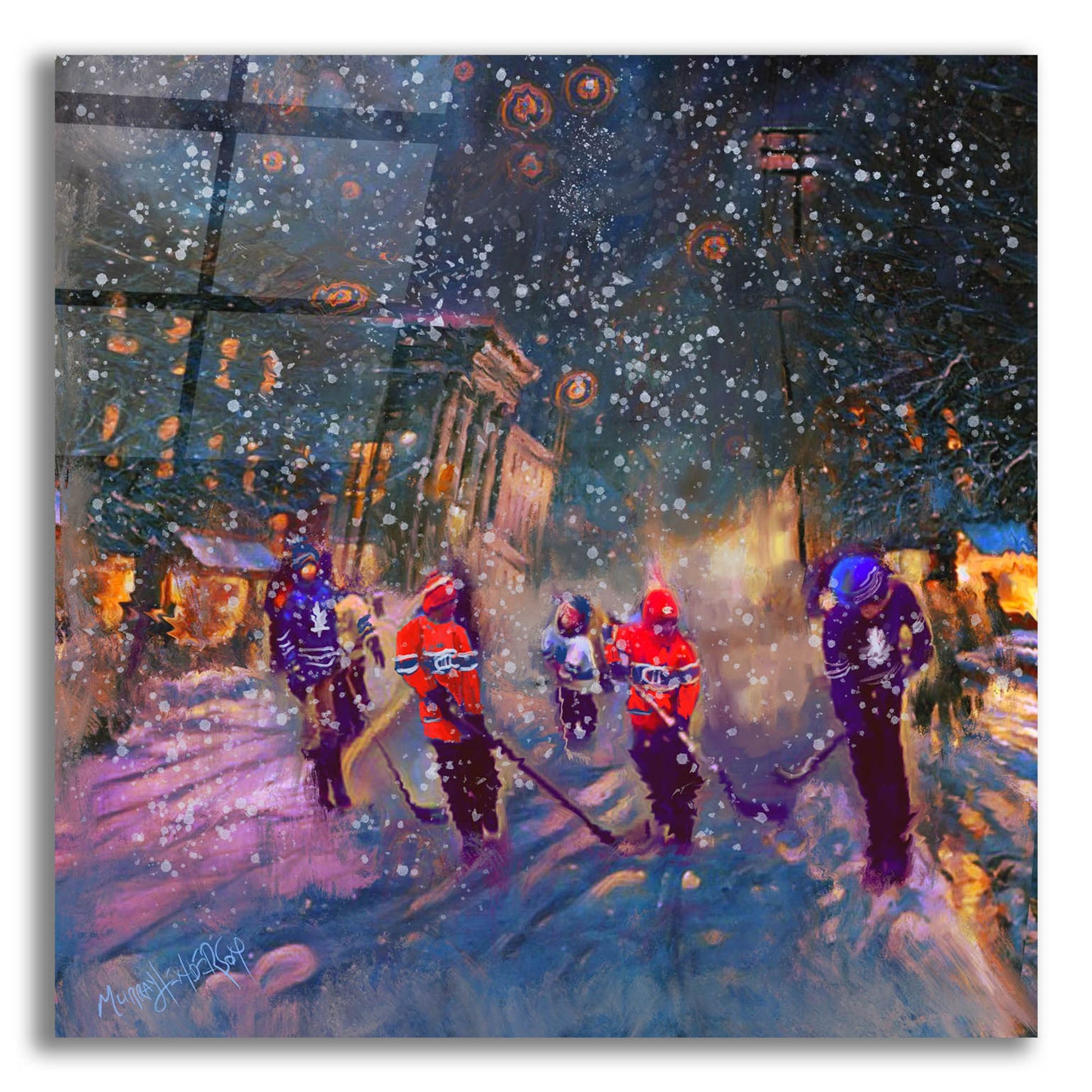 Epic Art 'Street Game' by Murray Henderson Fine Art, Acrylic Glass Wall Art
