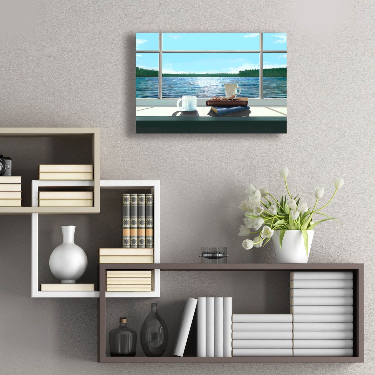 Epic Art 'Sea Views 2' by Murray Henderson Fine Art, Acrylic Glass Wall Art,24x16