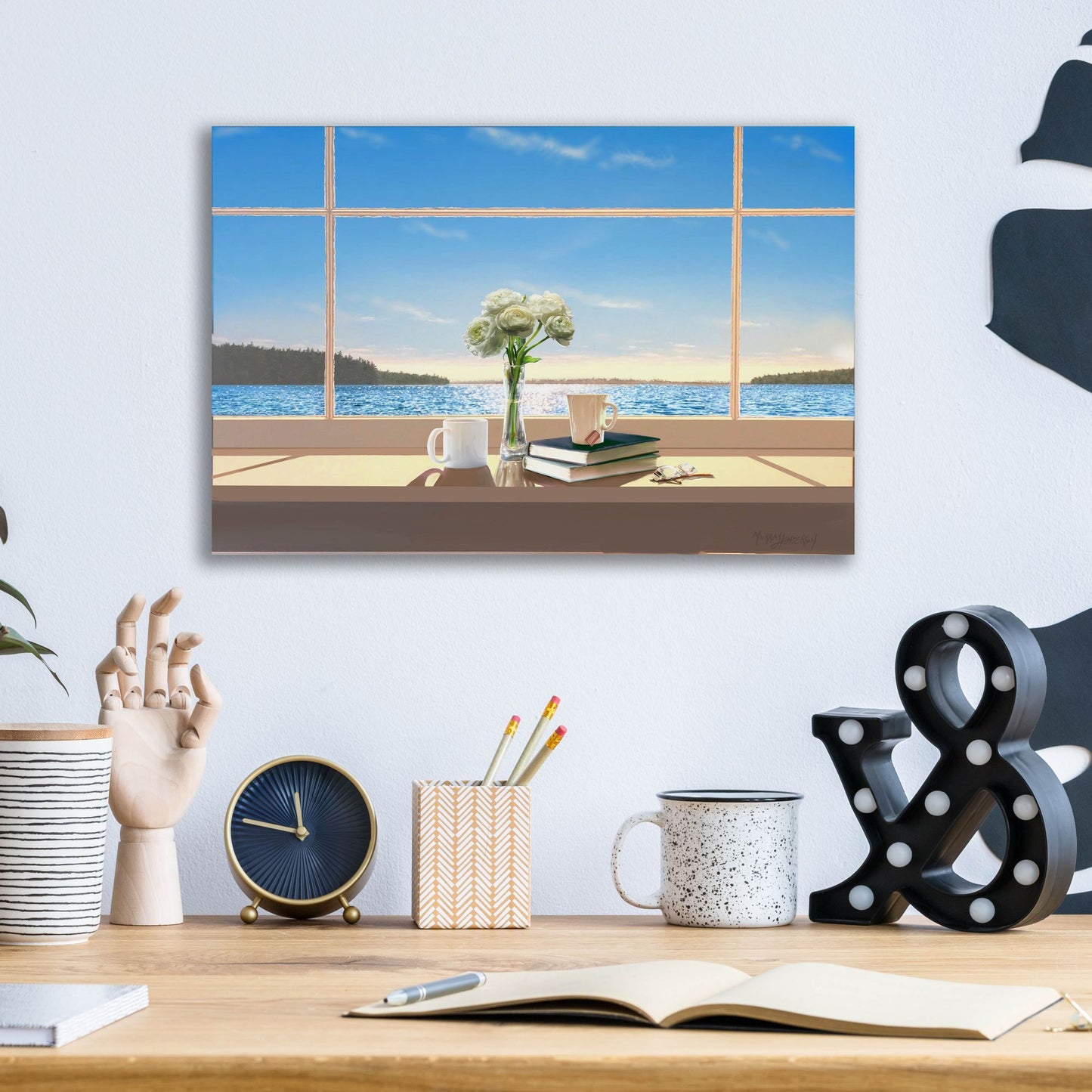 Epic Art 'Sea Views' by Murray Henderson Fine Art, Acrylic Glass Wall Art,16x12