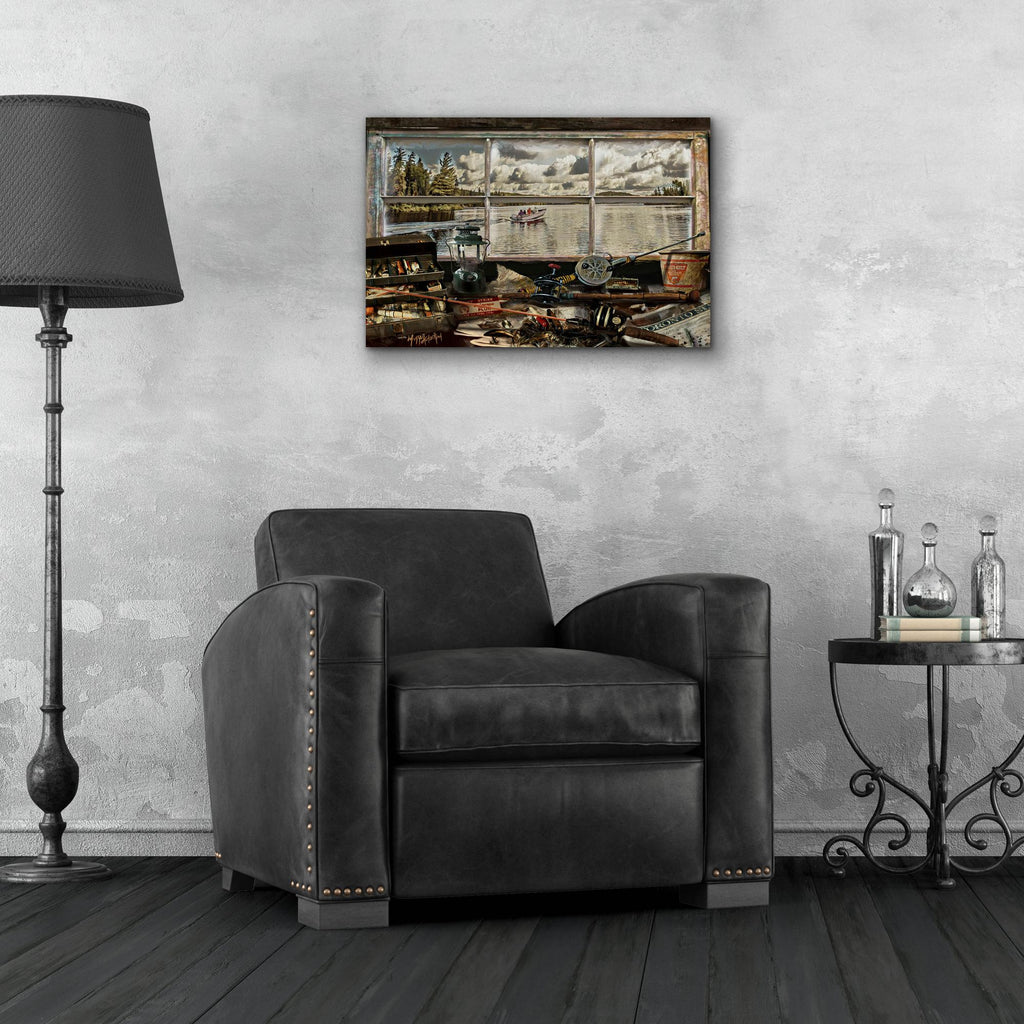 Epic Art 'Gone Fishing' by Murray Henderson Fine Art, Acrylic Glass Wall Art,24x16