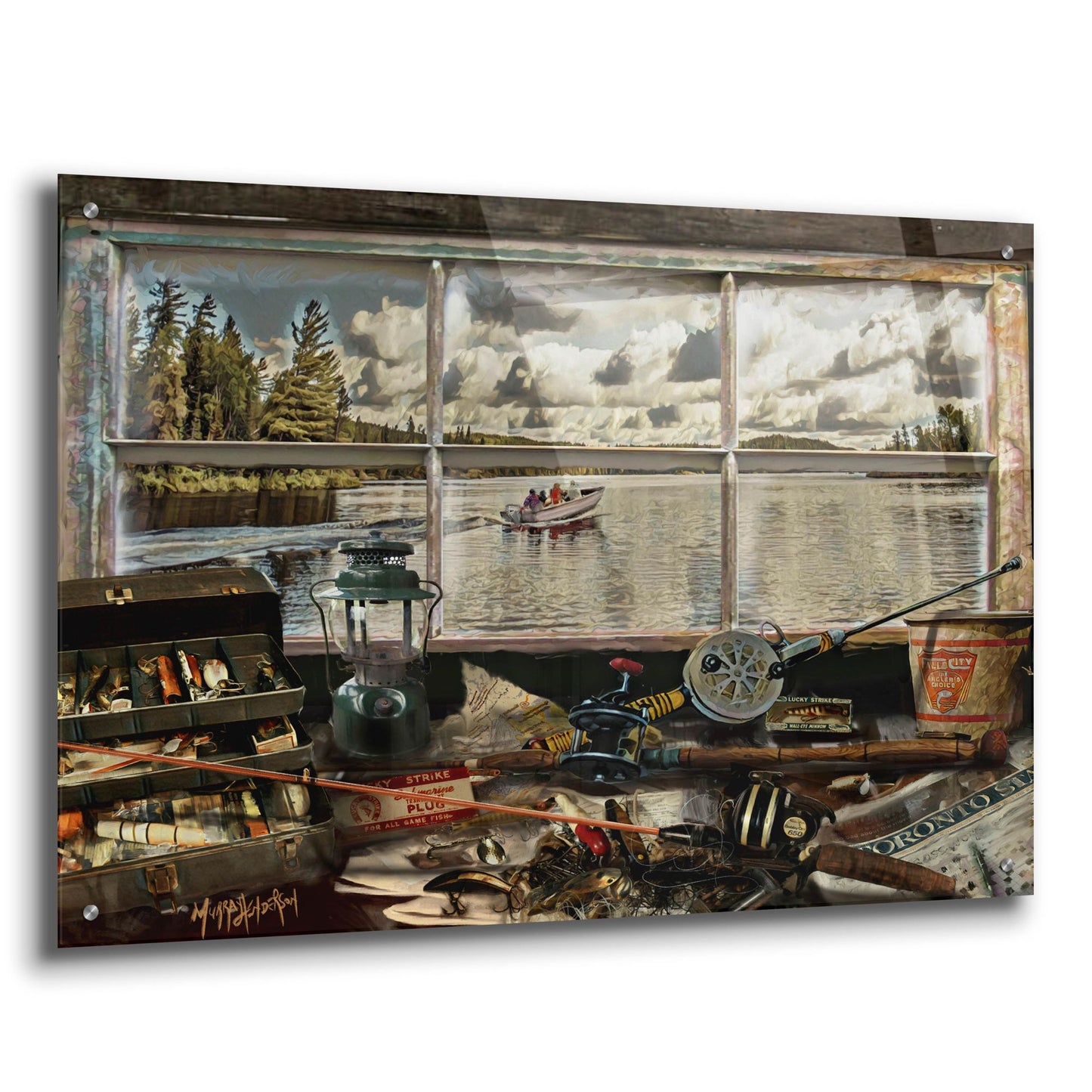 Epic Art 'Gone Fishing' by Murray Henderson Fine Art, Acrylic Glass Wall Art,36x24