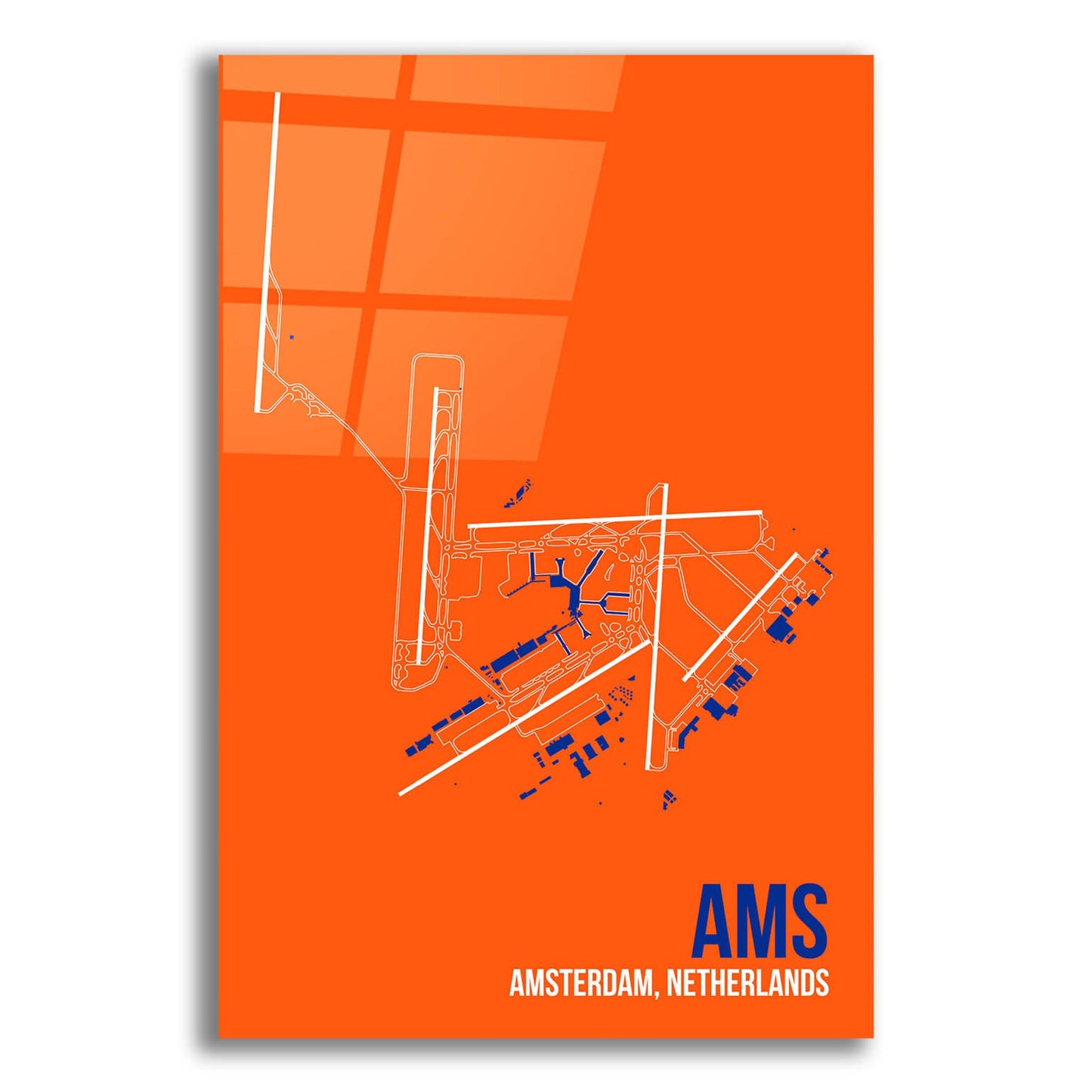 Epic Art 'AMS Airport Layout' by O8 Left, Acrylic Glass Wall Art