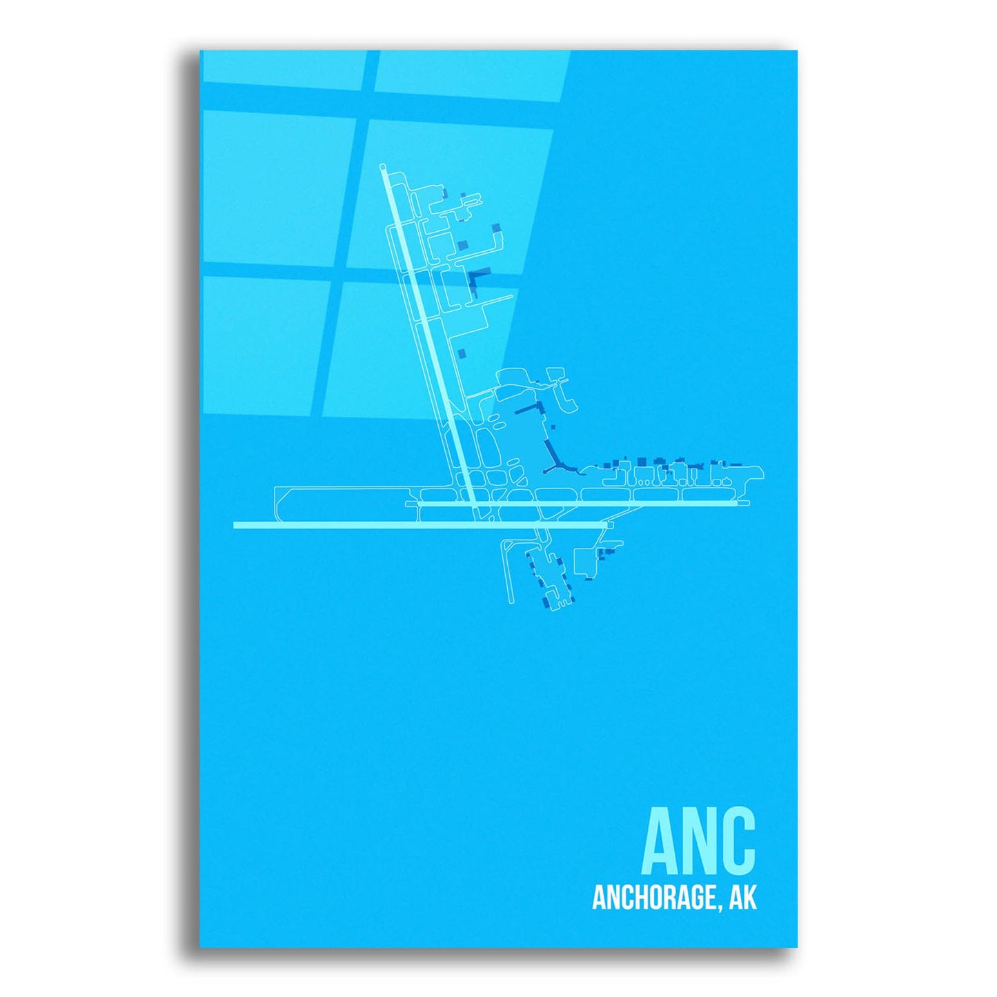 Epic Art 'ANC Airport Layout' by O8 Left, Acrylic Glass Wall Art