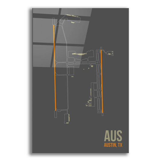 Epic Art 'AUS Airport Layout' by O8 Left, Acrylic Glass Wall Art