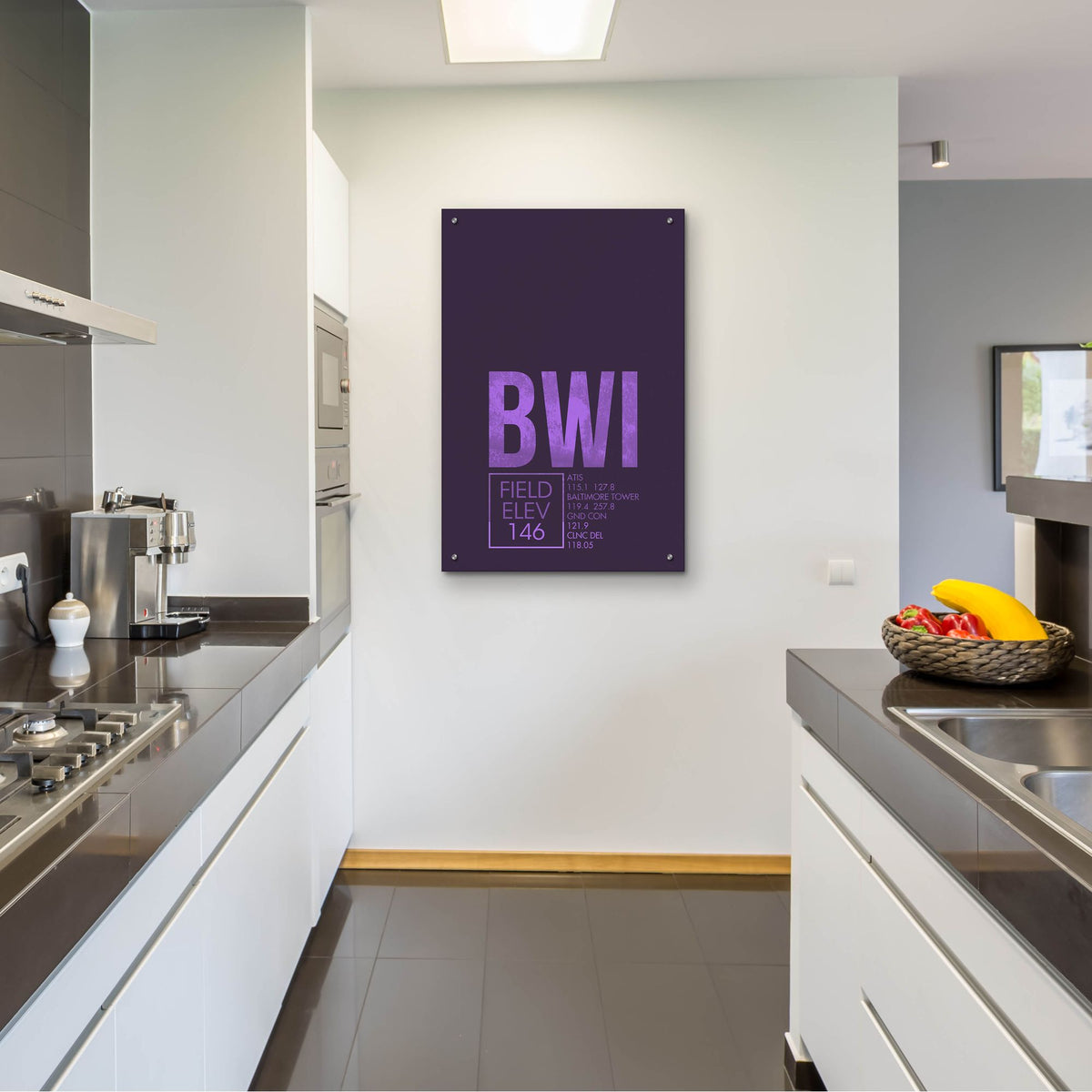 Epic Art 'BWI ATC' by O8 Left, Acrylic Glass Wall Art,24x36