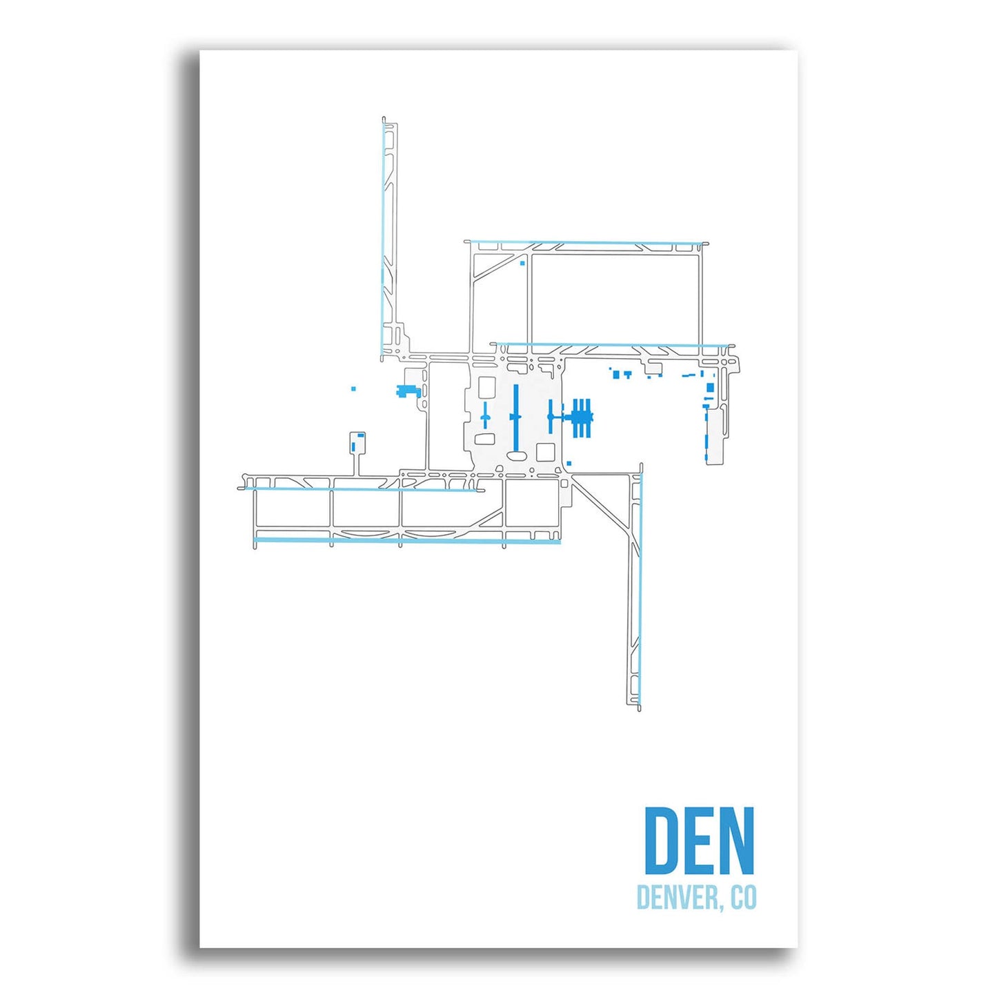 Epic Art 'DEN Airport Layout' by O8 Left, Acrylic Glass Wall Art