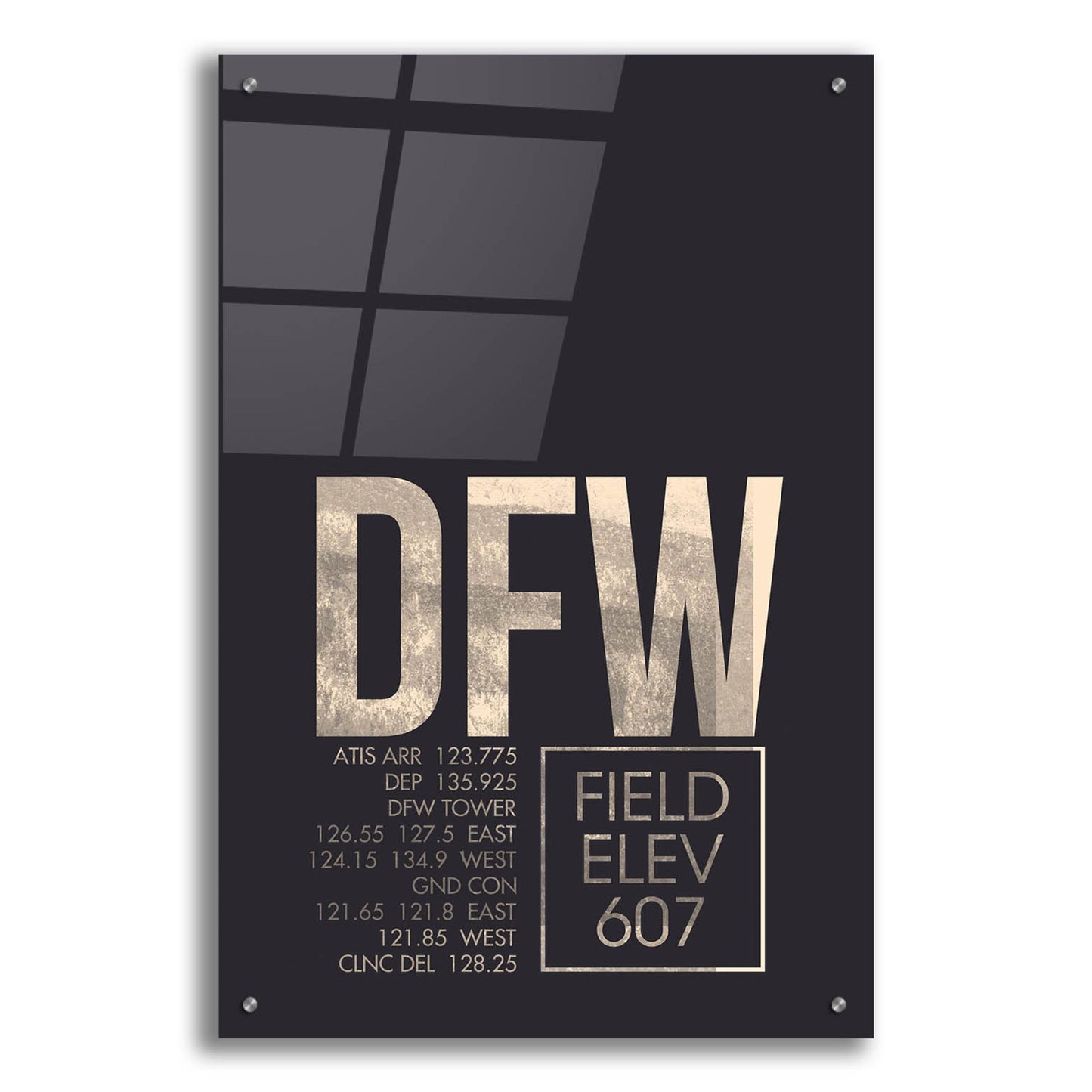 Epic Art 'DFW ATC' by O8 Left, Acrylic Glass Wall Art,24x36