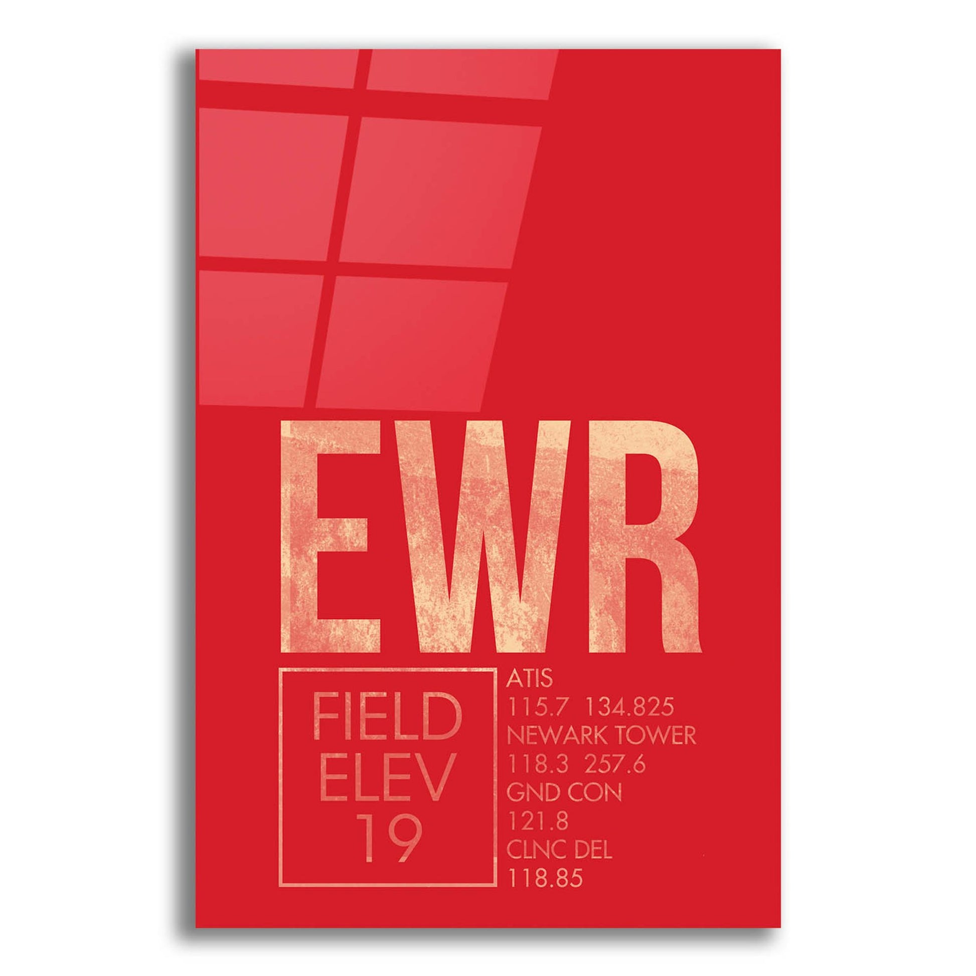 Epic Art 'EWR ATC' by O8 Left, Acrylic Glass Wall Art,12x16