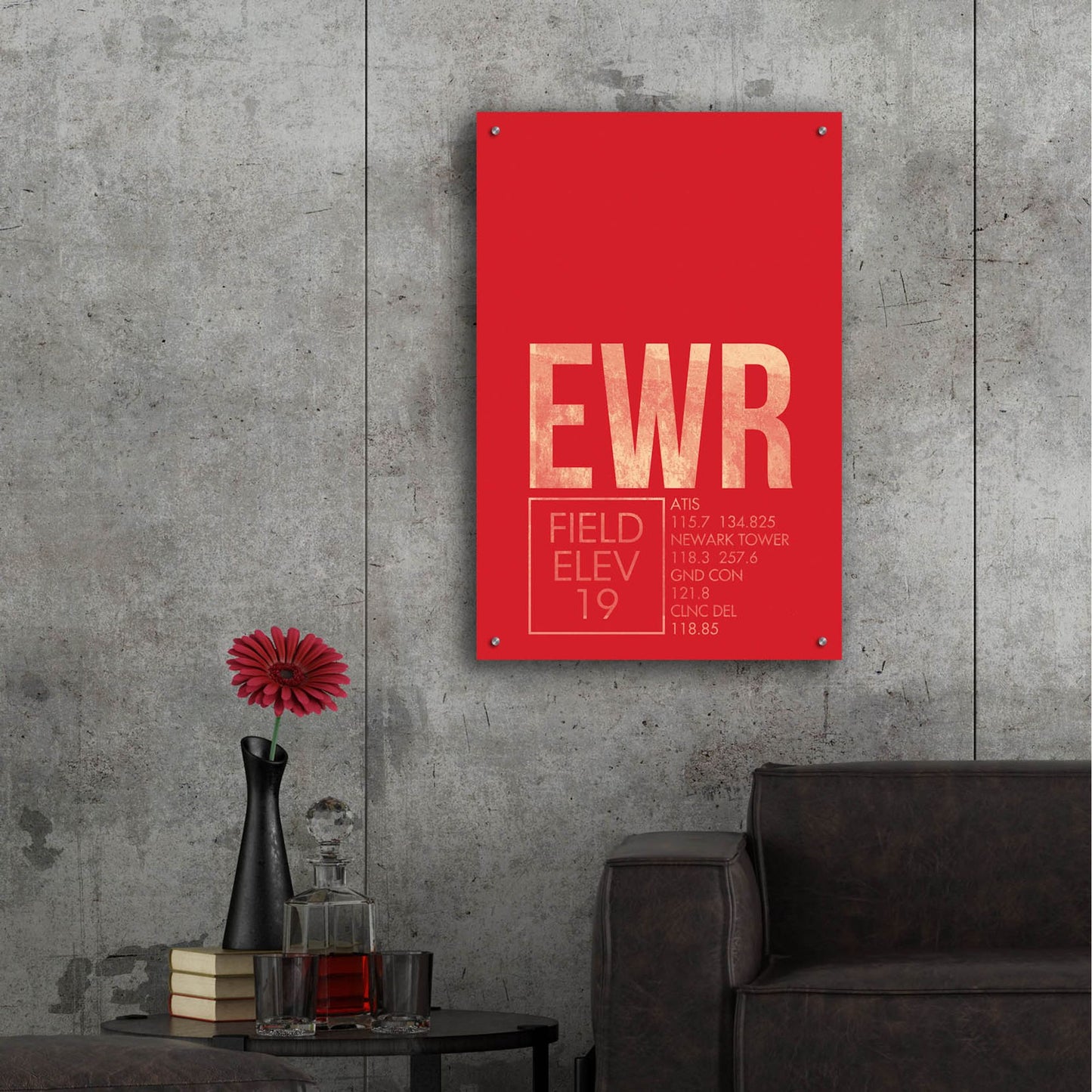 Epic Art 'EWR ATC' by O8 Left, Acrylic Glass Wall Art,24x36