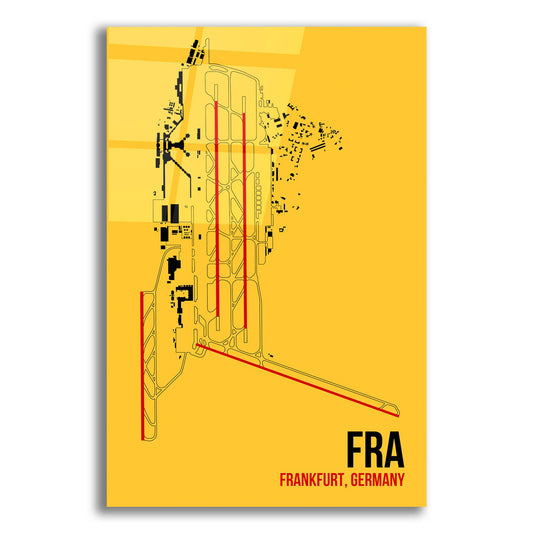 Epic Art 'FRA Airport Layout' by O8 Left, Acrylic Glass Wall Art