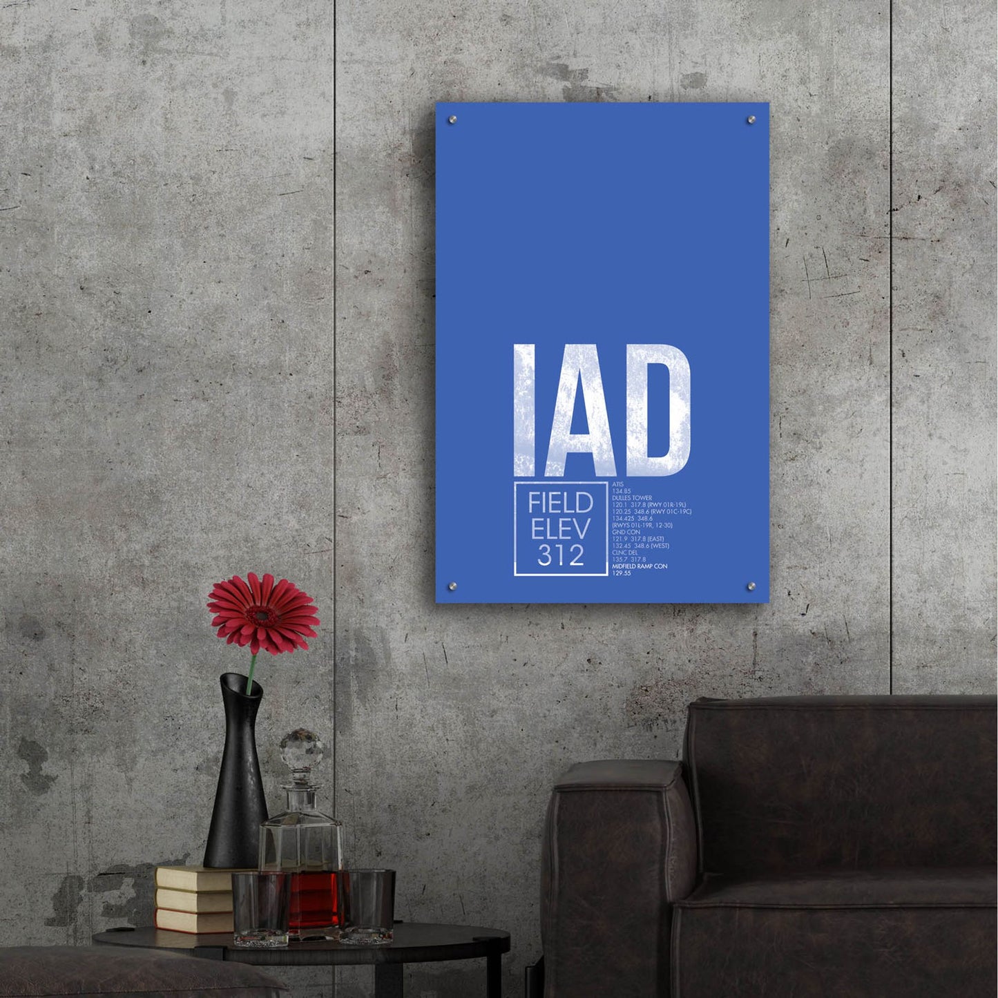 Epic Art 'IAD ATC' by O8 Left, Acrylic Glass Wall Art,24x36