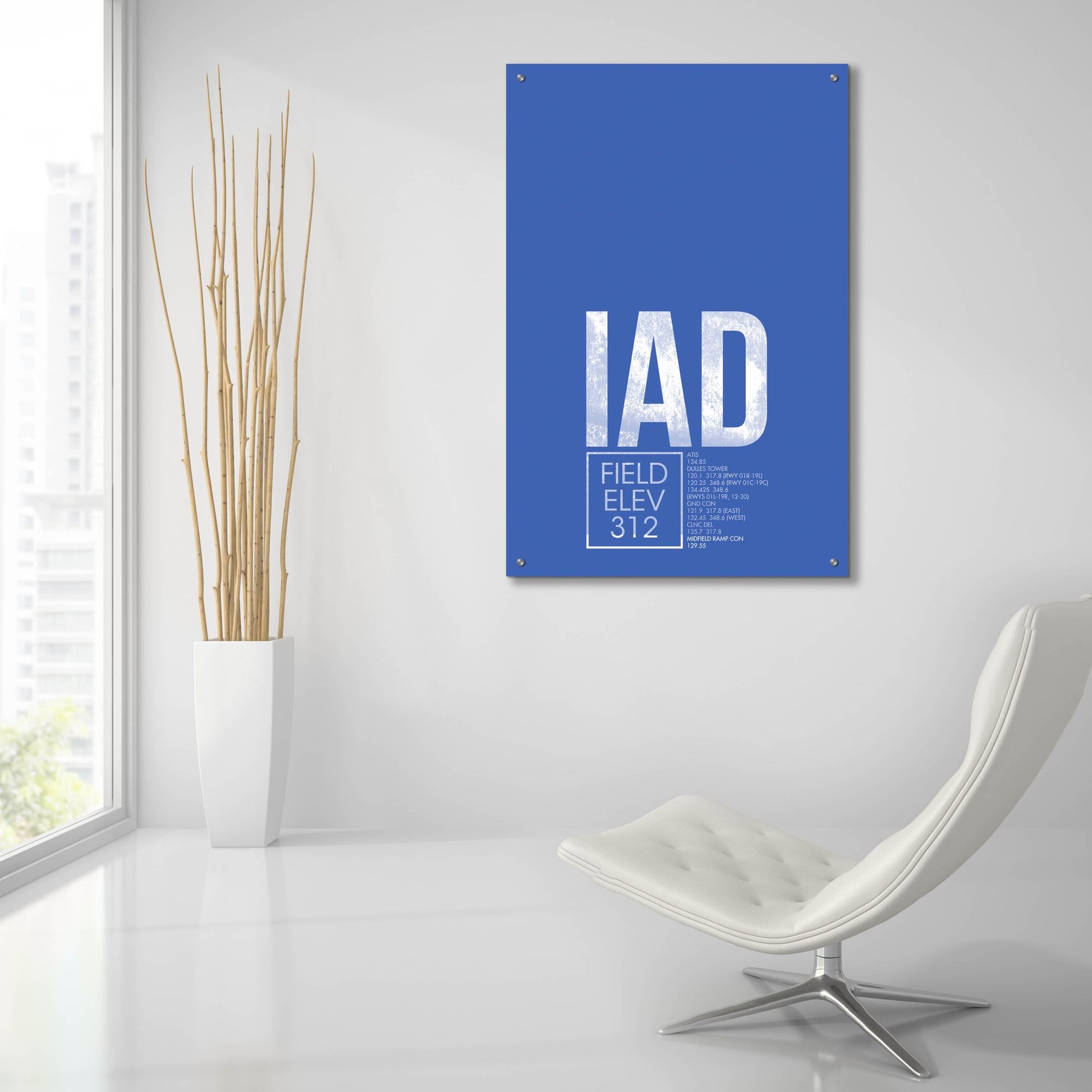 Epic Art 'IAD ATC' by O8 Left, Acrylic Glass Wall Art,24x36