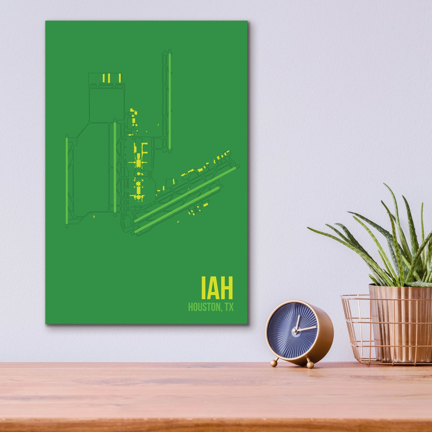 Epic Art 'IAH Airport Layout' by O8 Left, Acrylic Glass Wall Art,12x16