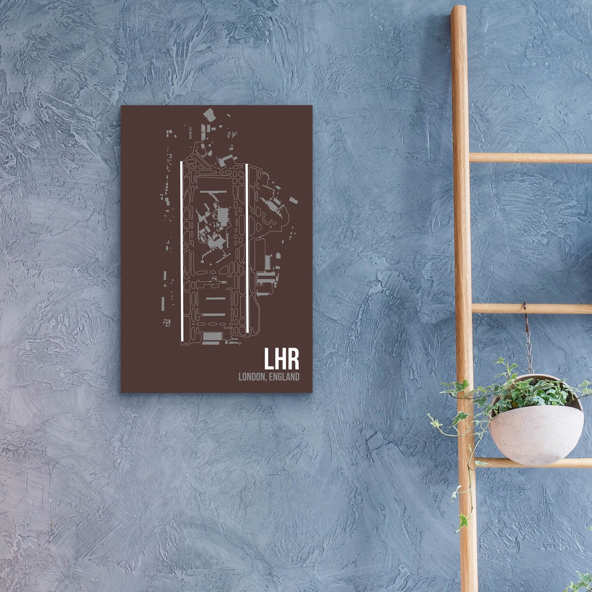 Epic Art 'LHR Airport Layout' by O8 Left, Acrylic Glass Wall Art,16x24