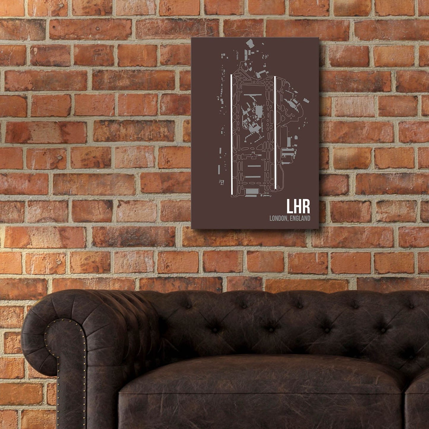 Epic Art 'LHR Airport Layout' by O8 Left, Acrylic Glass Wall Art,16x24