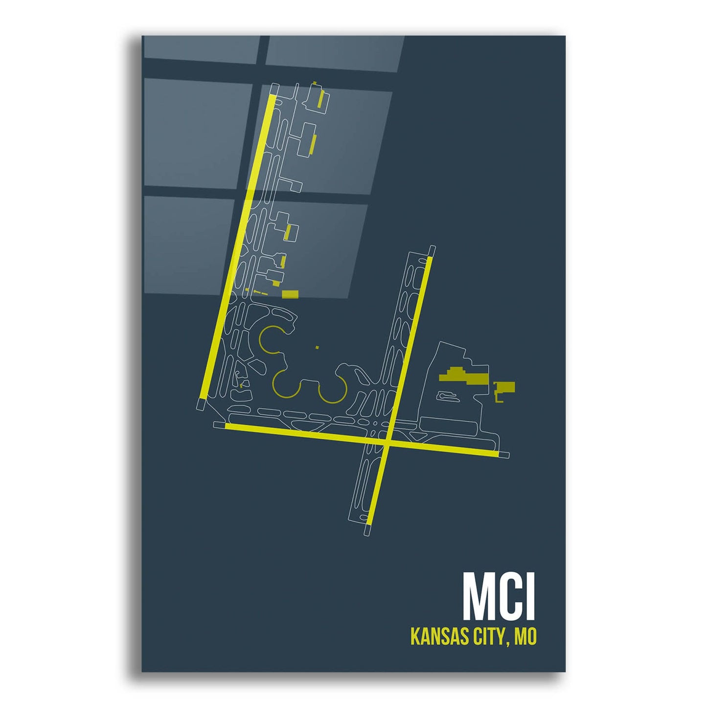 Epic Art 'MCI Airport Layout' by O8 Left, Acrylic Glass Wall Art