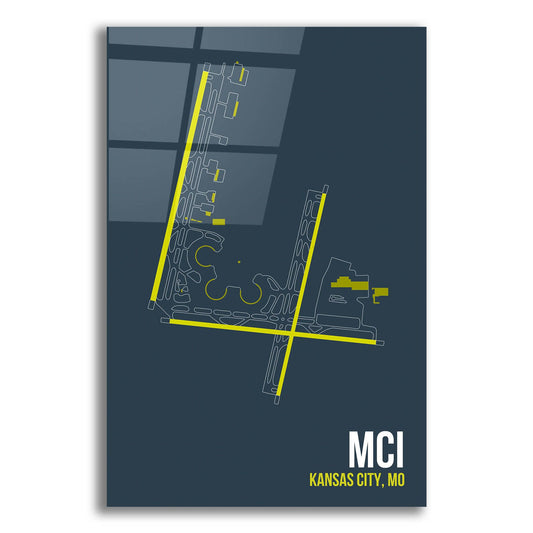 Epic Art 'MCI Airport Layout' by O8 Left, Acrylic Glass Wall Art