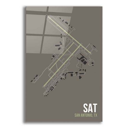 Epic Art 'SAT Airport Layout' by O8 Left, Acrylic Glass Wall Art
